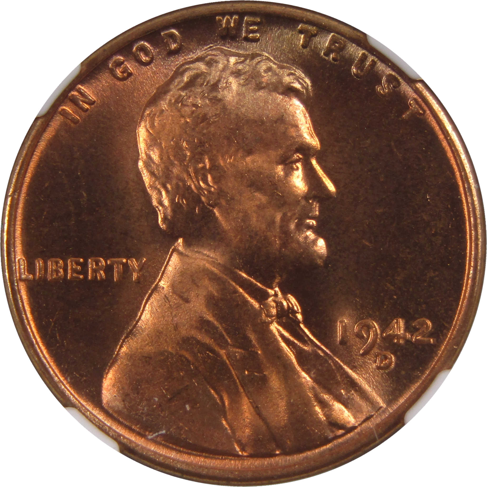 1942 D Lincoln Wheat Cent MS 67 RD NGC Penny Uncirculated SKU:I3179