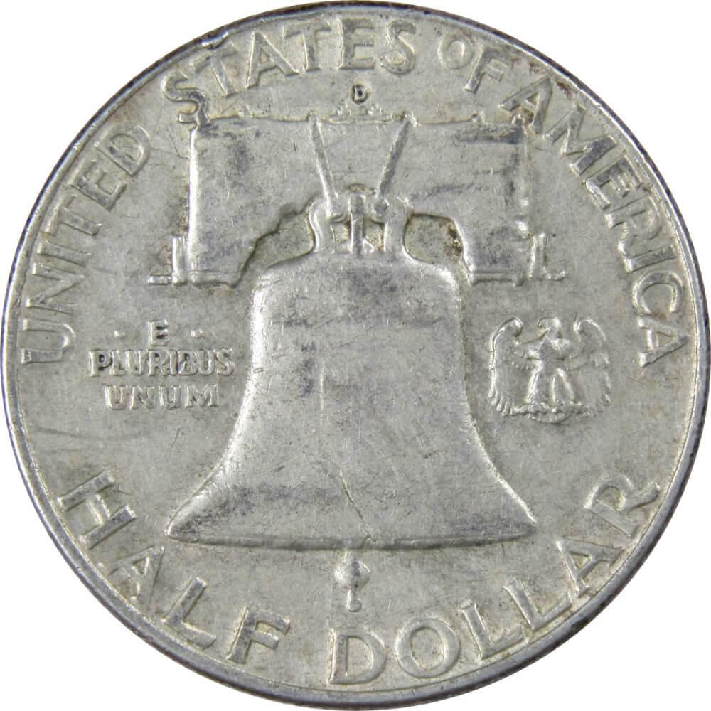 1960 D Franklin Half Dollar VF Very Fine 90% Silver 50c US Coin Collectible
