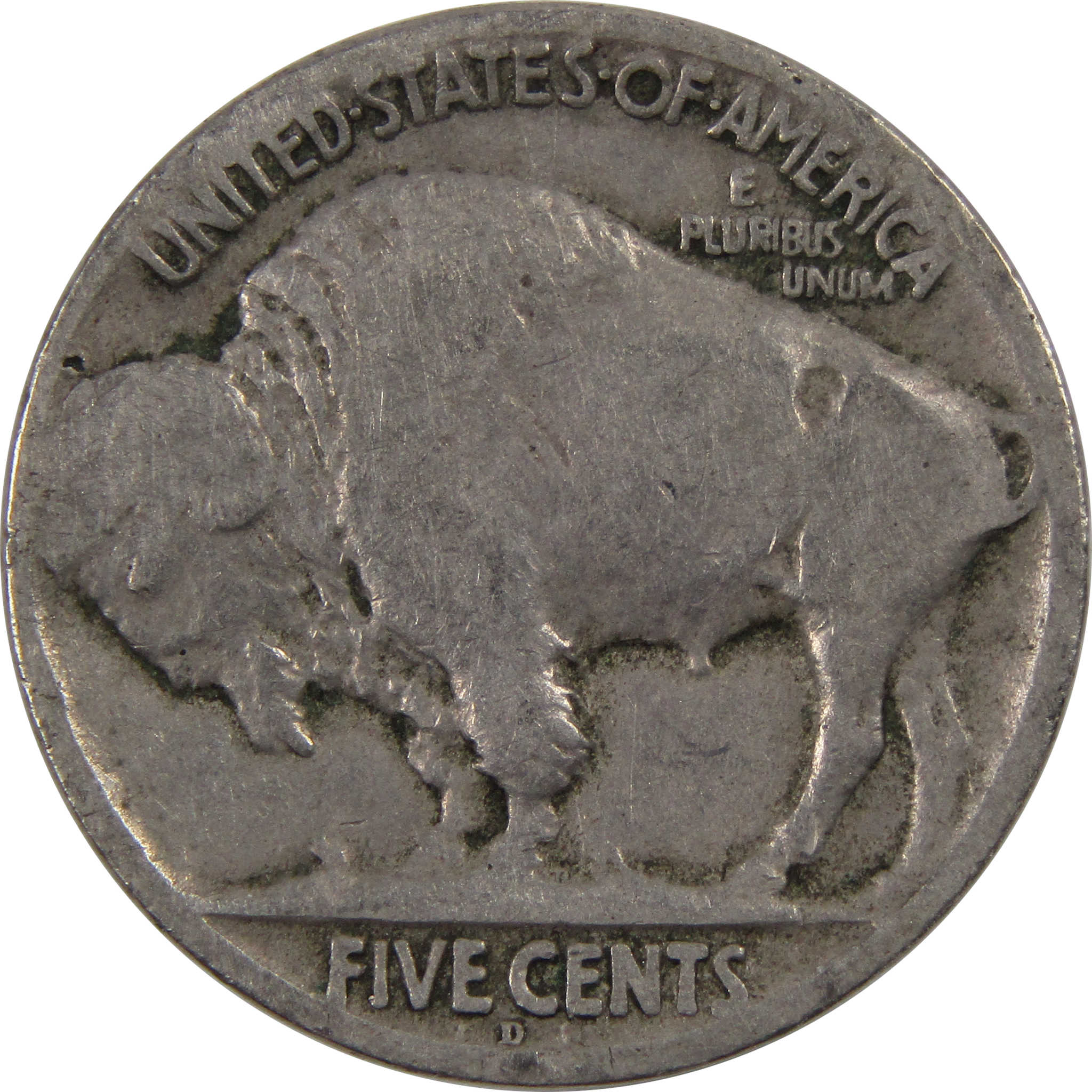 1918 D Indian Head Buffalo Nickel 5 Cent Piece AG About Good SKU:I3292