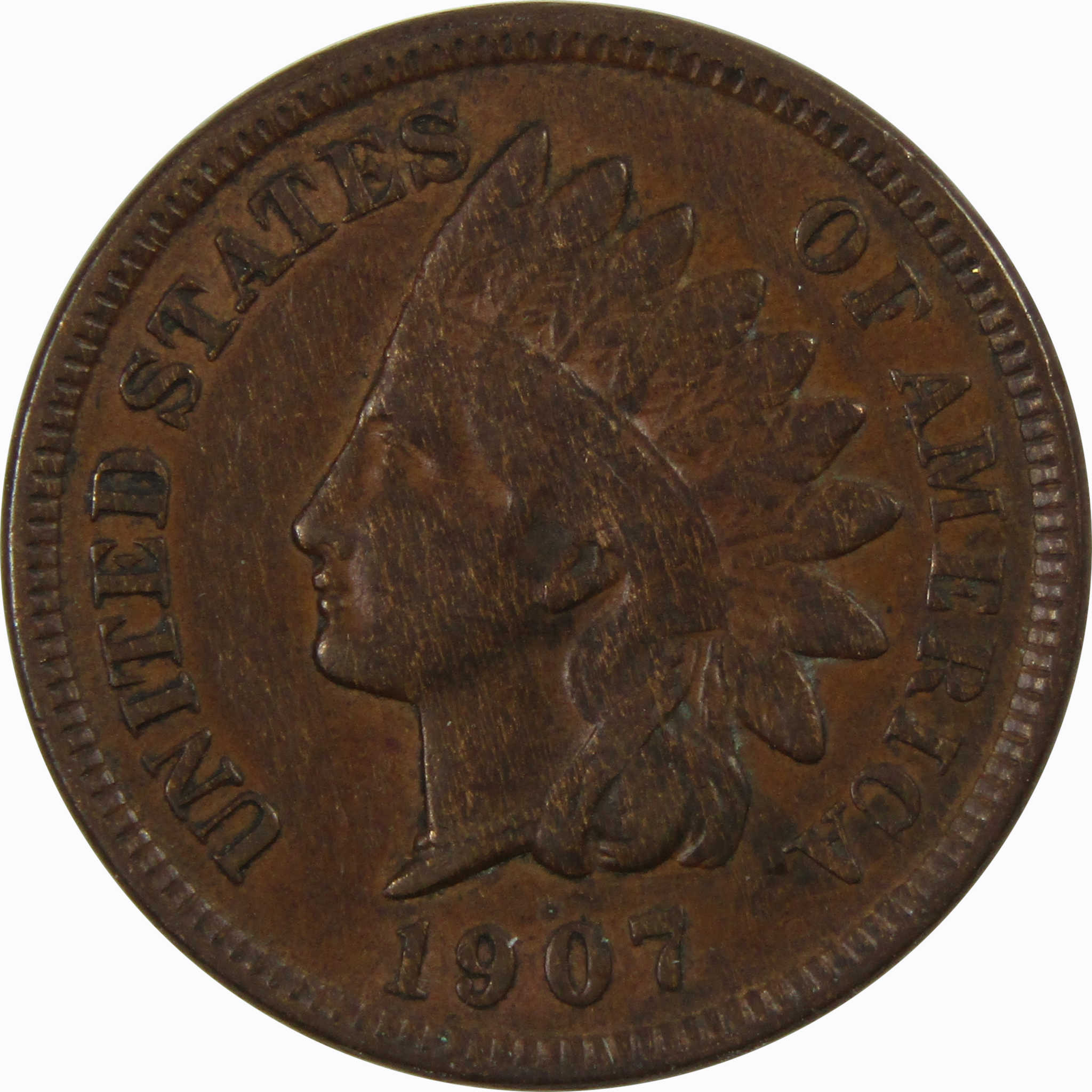 1907 Indian Head Cent XF EF Extremely Fine Penny 1c US Coin SKU:I4314