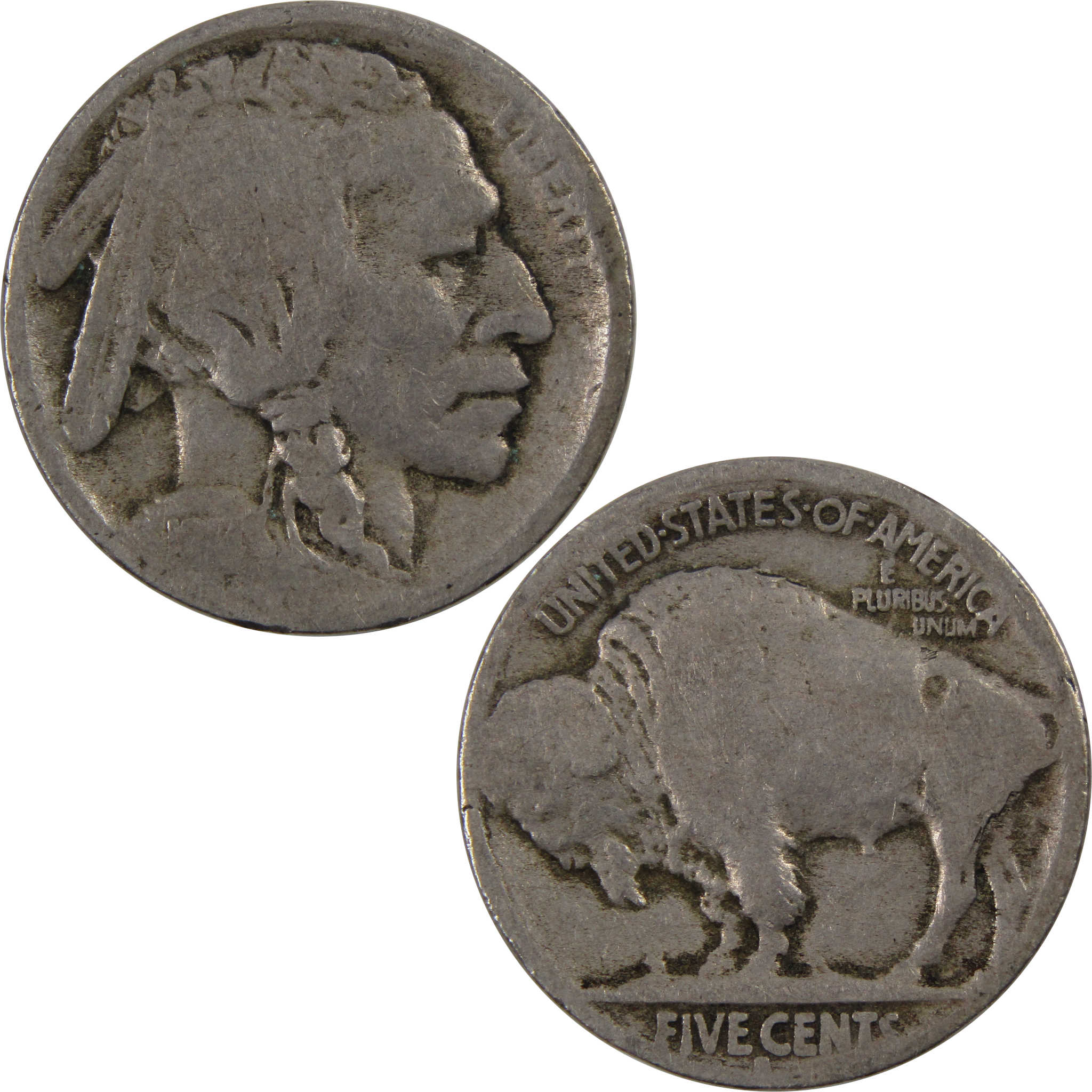 1914 S Indian Head Buffalo Nickel 5 Cent Piece AG About Good SKU:I3300