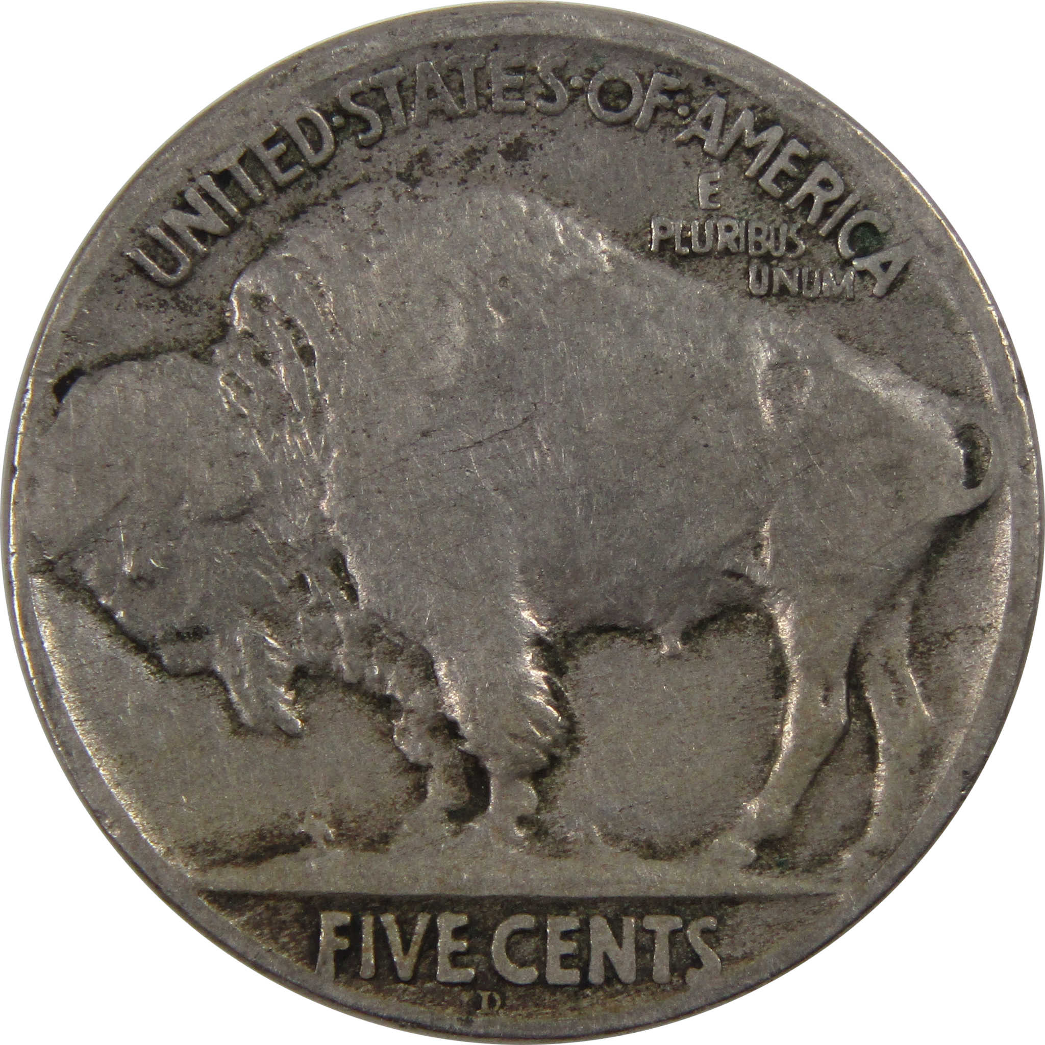 1918 D Indian Head Buffalo Nickel 5 Cent Piece AG About Good SKU:I3284