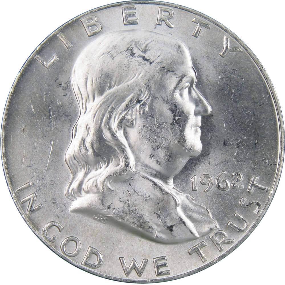 1962 D Franklin Half Dollar BU Uncirculated Mint State 90% Silver 50c US Coin