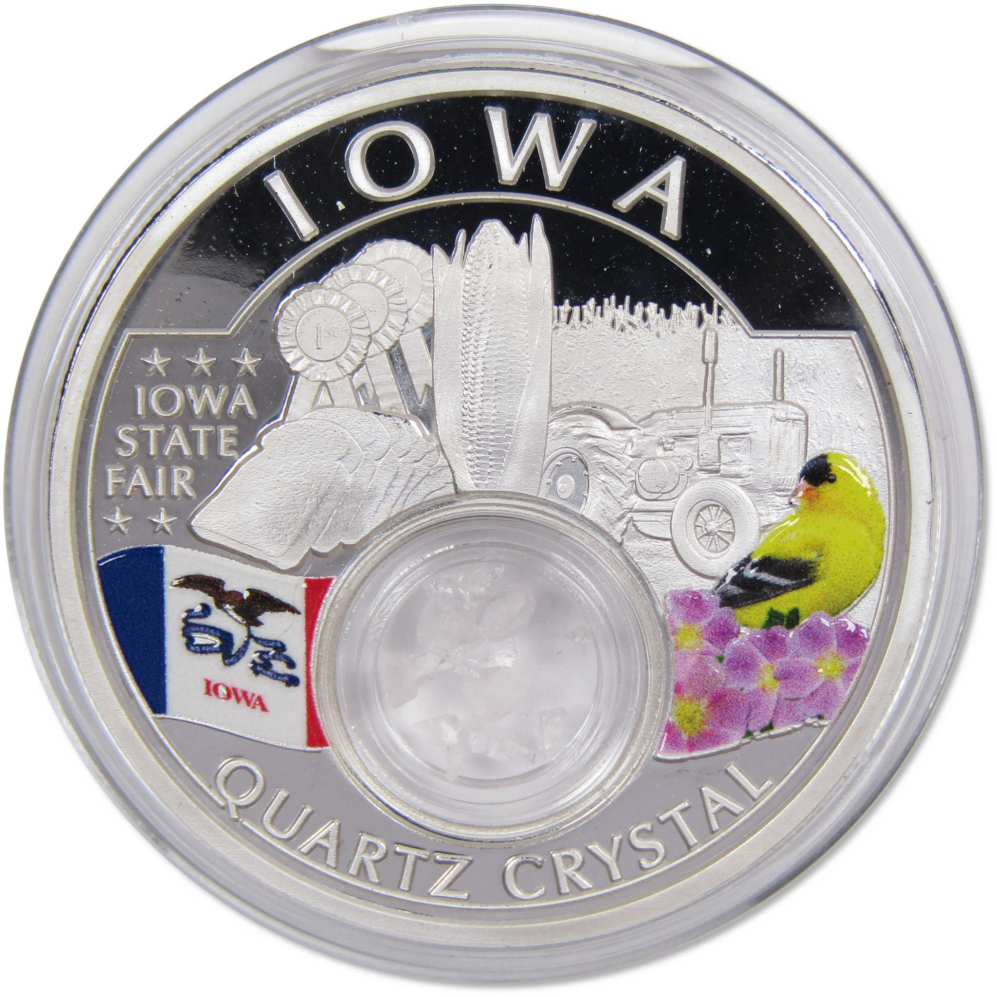 2021 Native American Mesa Grande Iowa Quartz Crystal 1 oz .999 Silver $10 Proof