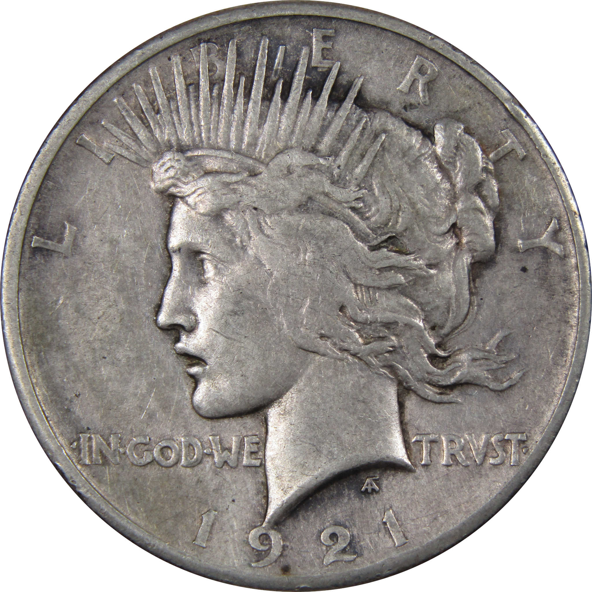 1921 High Relief Peace Dollar VF Very Fine 90% Silver Coin SKU:IPC8531