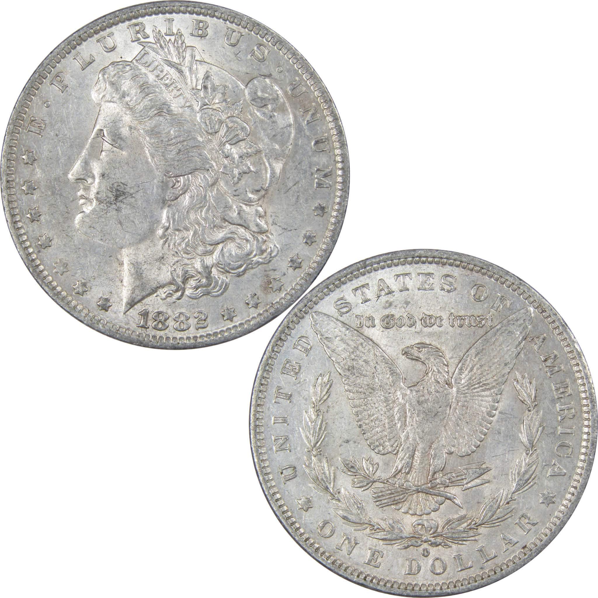 1882 O/S Morgan Dollar AU About Uncirculated 90% Silver SKU:IPC3673 - Morgan coin - Morgan silver dollar - Morgan silver dollar for sale - Profile Coins &amp; Collectibles