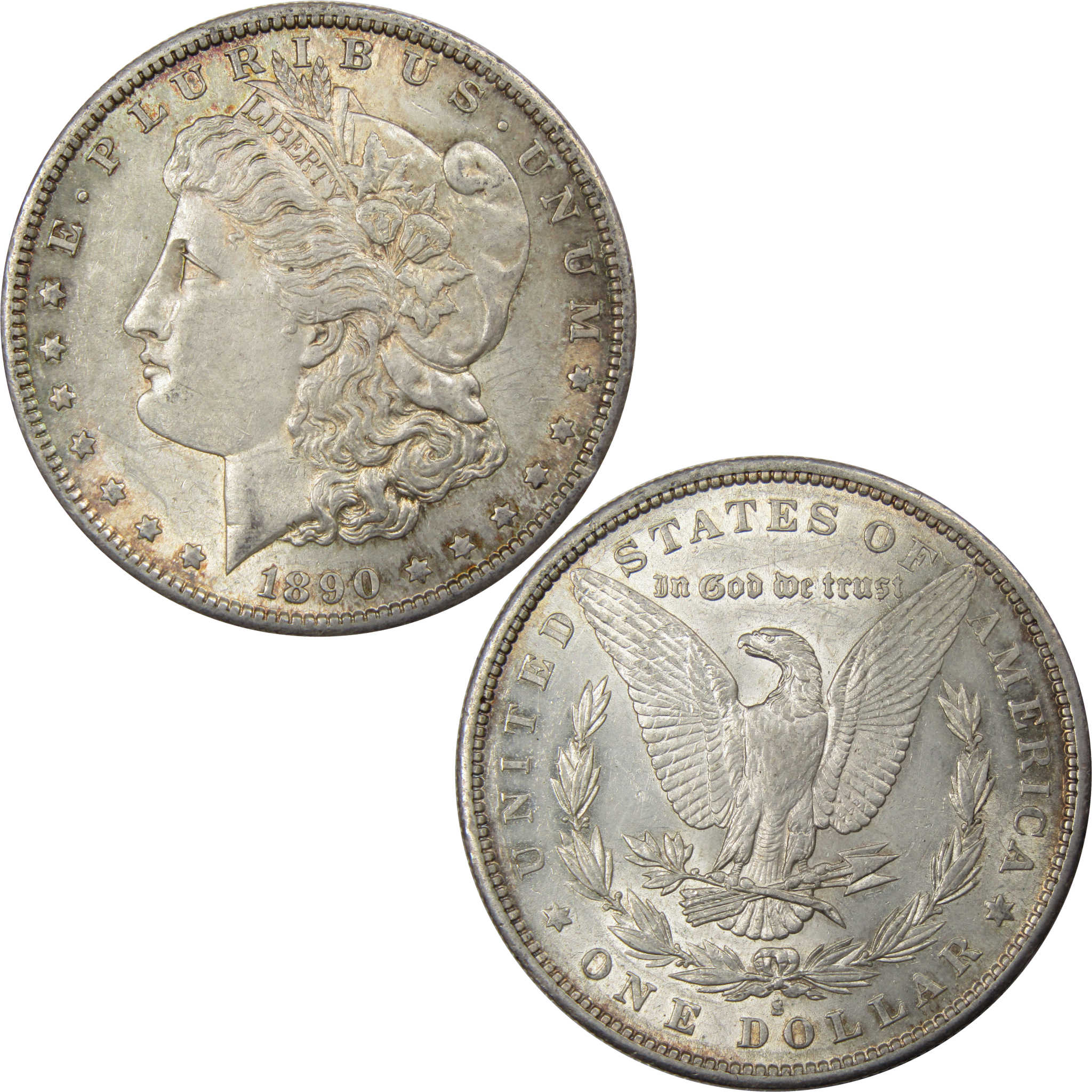 1890 S Morgan Dollar AU About Uncirculated 90% Silver SKU:I1551 - Morgan coin - Morgan silver dollar - Morgan silver dollar for sale - Profile Coins &amp; Collectibles
