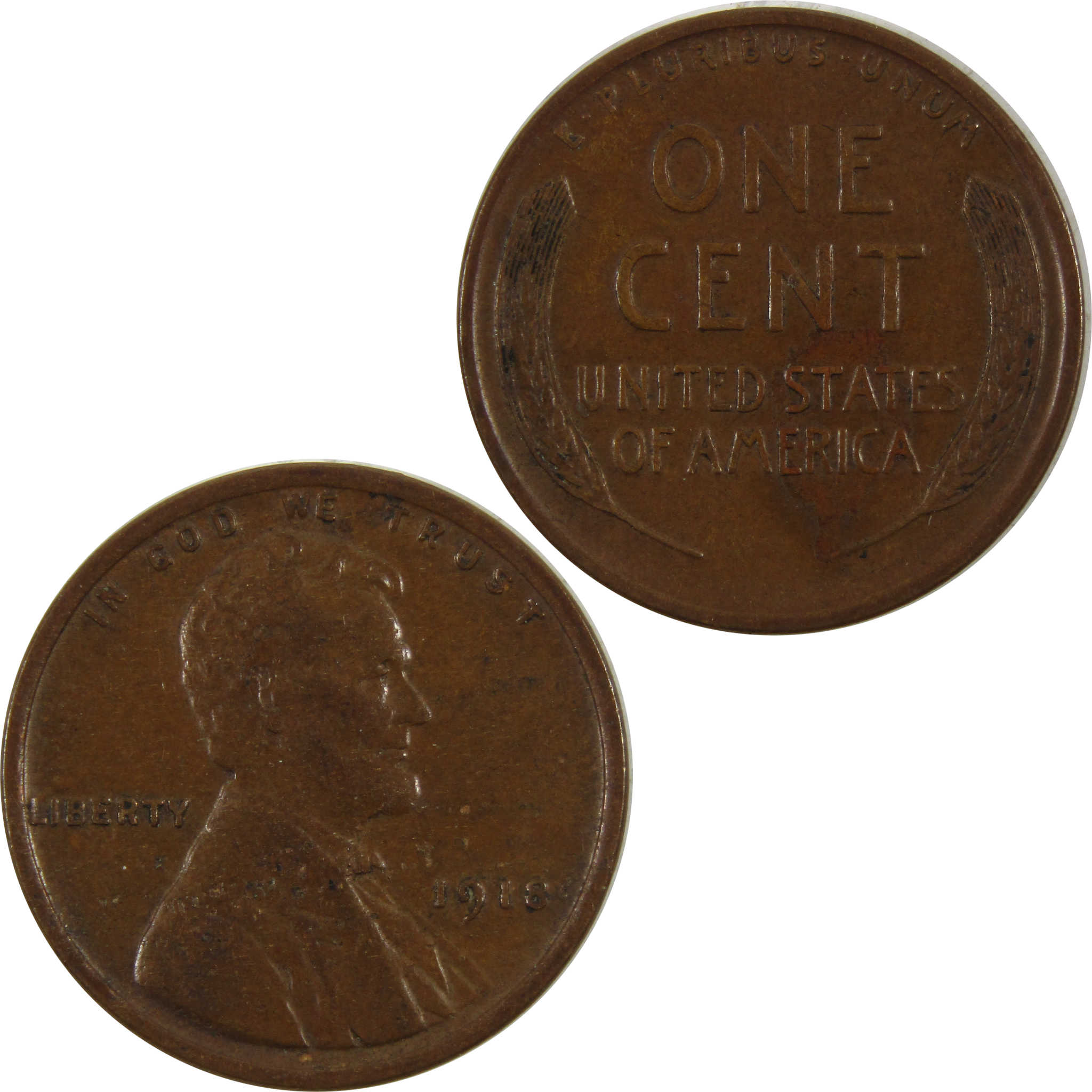 1918 Lincoln Wheat Cent AU About Uncirculated Penny 1c Coin SKU:I7688