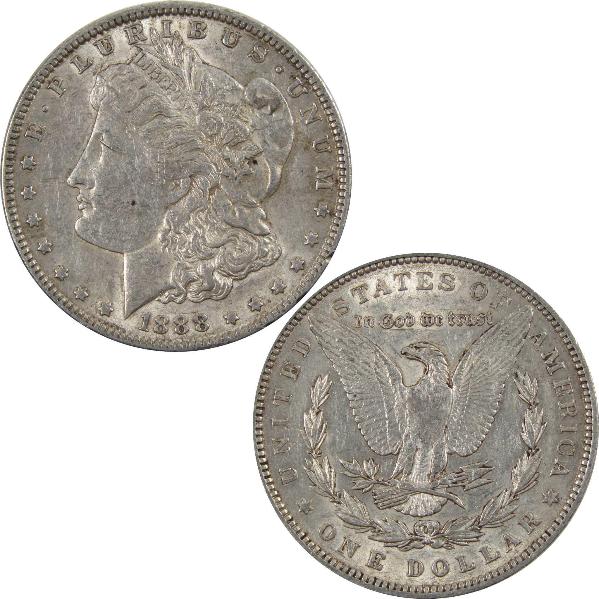 1888 Morgan Dollar AU About Uncirculated 90% Silver $1 Coin SKU:I4778 - Morgan coin - Morgan silver dollar - Morgan silver dollar for sale - Profile Coins &amp; Collectibles