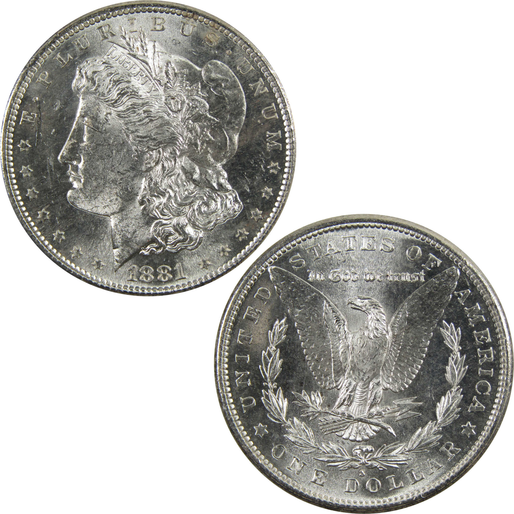 1881 S Morgan Dollar BU Uncirculated 90% Silver $1 Coin SKU:I5305 - Morgan coin - Morgan silver dollar - Morgan silver dollar for sale - Profile Coins &amp; Collectibles