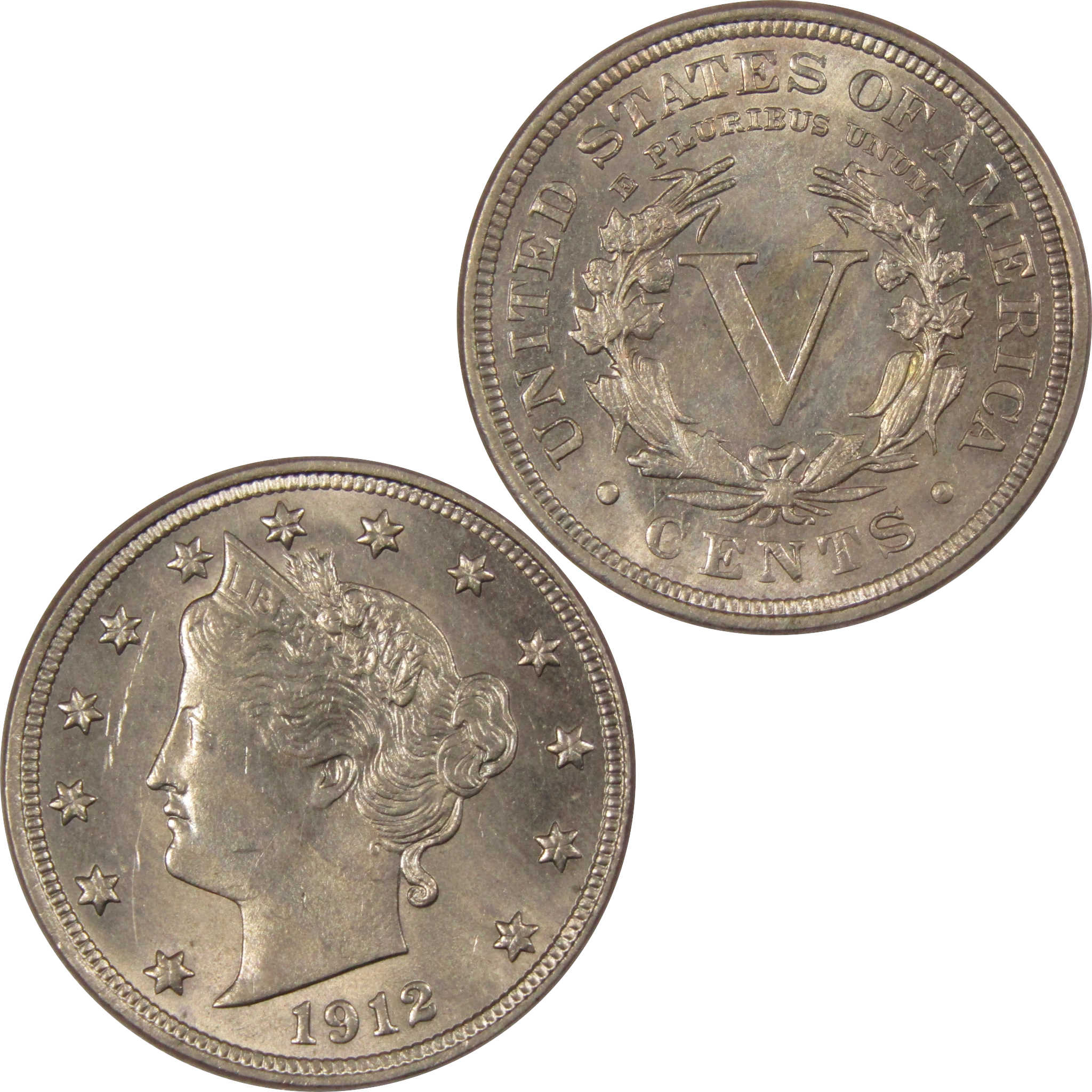 1912 Liberty Head V Nickel CH AU Choice About Uncirculated SKU:IPC7179