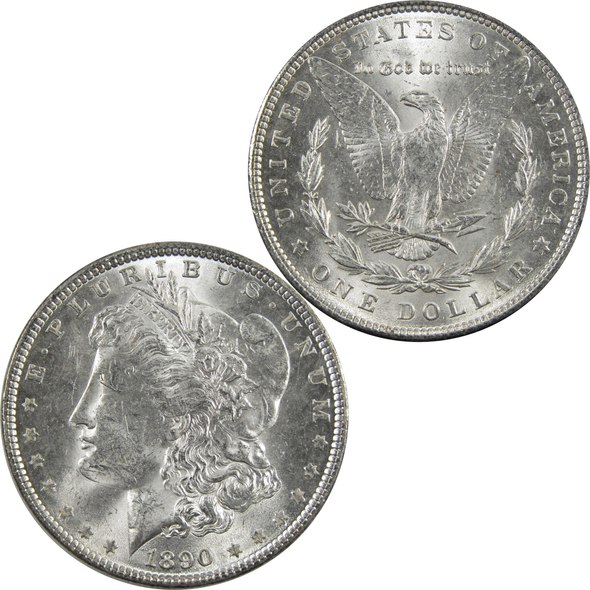 1890 Morgan Dollar BU Uncirculated 90% Silver $1 Coin SKU:I5142 - Morgan coin - Morgan silver dollar - Morgan silver dollar for sale - Profile Coins &amp; Collectibles