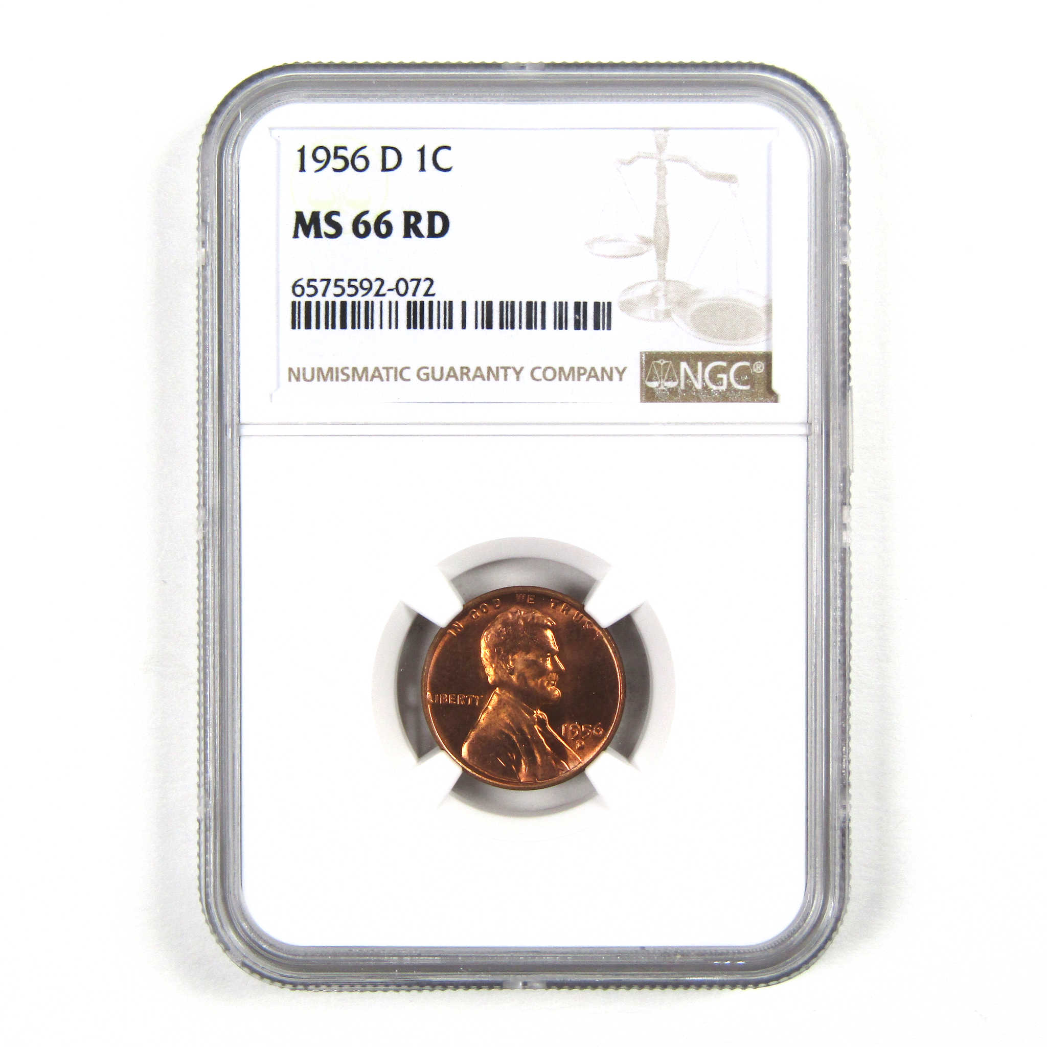 1956 D Lincoln Wheat Cent MS 66 RD NGC Penny Uncirculated SKU:I3665