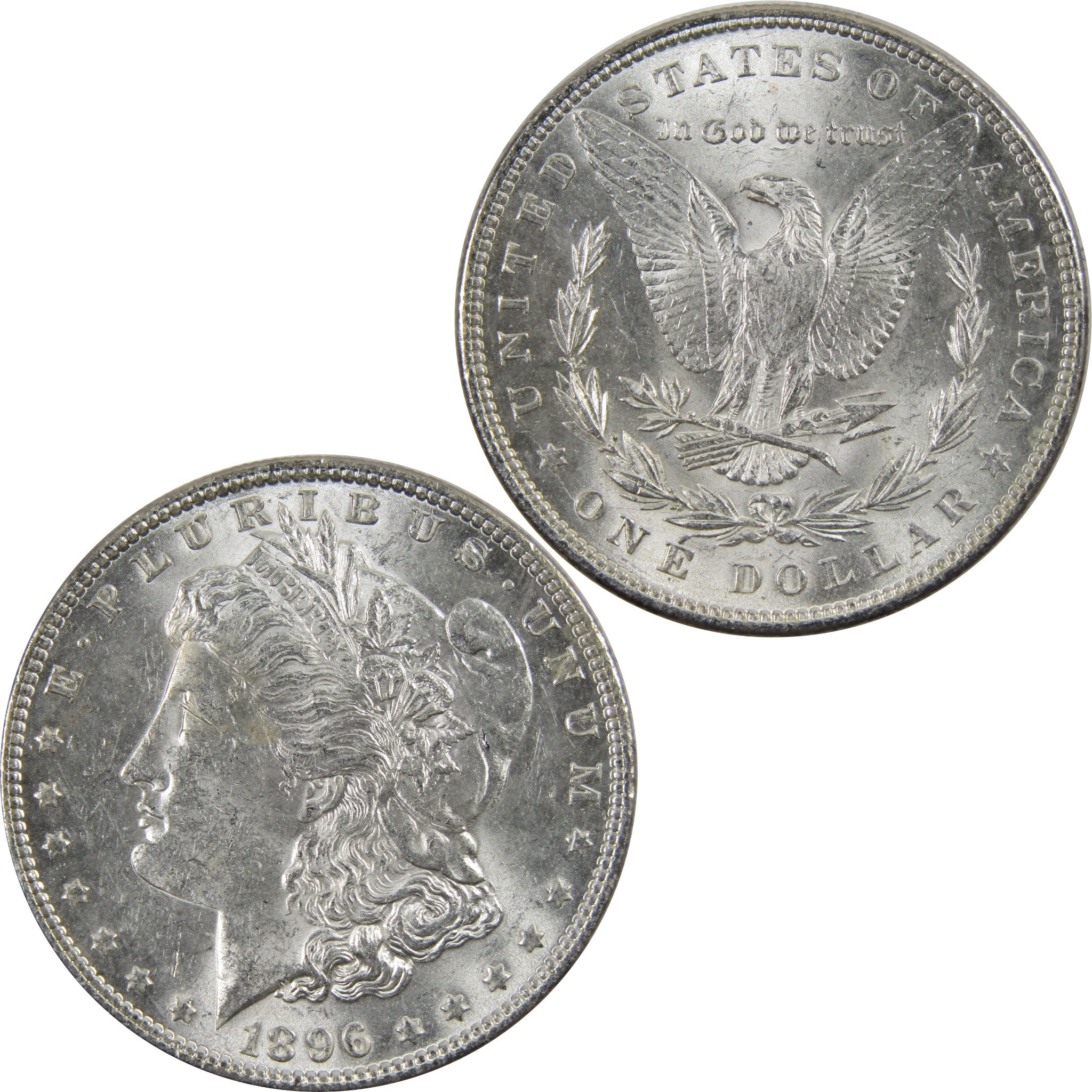 1896 Morgan Dollar AU About Uncirculated 90% Silver $1 Coin SKU:I5474 - Morgan coin - Morgan silver dollar - Morgan silver dollar for sale - Profile Coins &amp; Collectibles