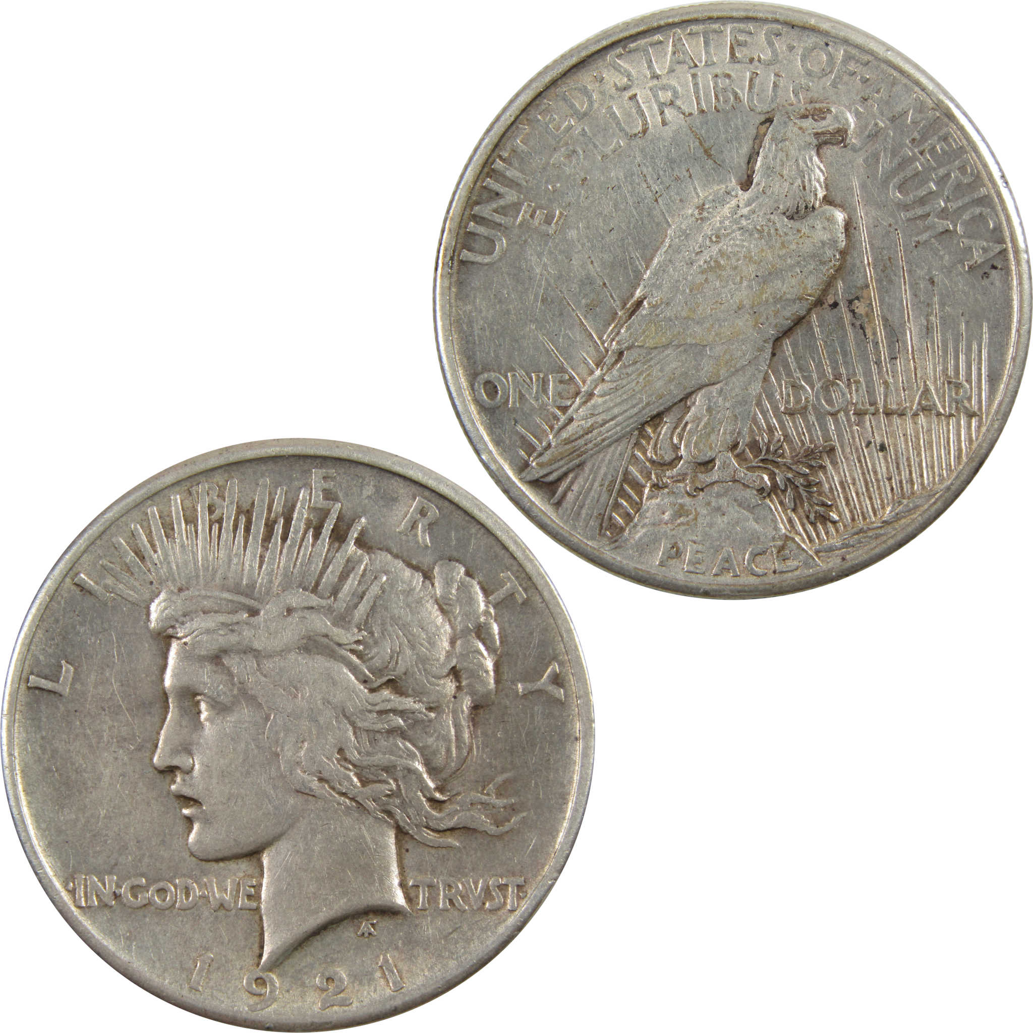 1921 High Relief Peace Dollar XF EF Extremely Fine Silver $1 SKU:I4937