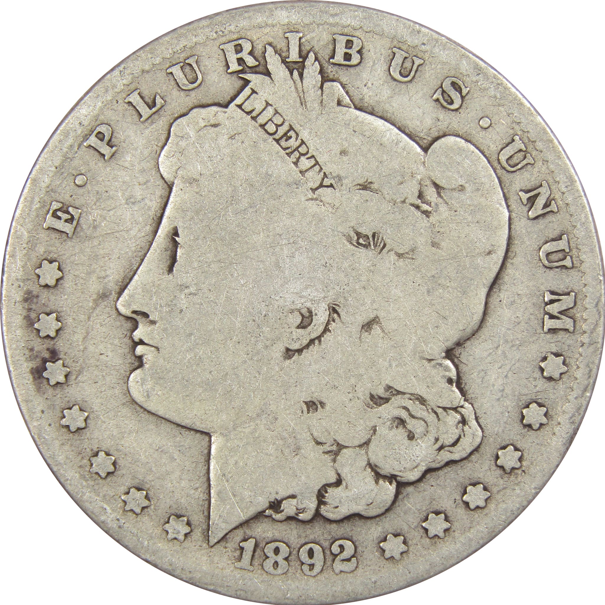 1892 S Morgan Dollar AG About Good 90% Silver US Coin SKU:IPC7443 - Morgan coin - Morgan silver dollar - Morgan silver dollar for sale - Profile Coins &amp; Collectibles