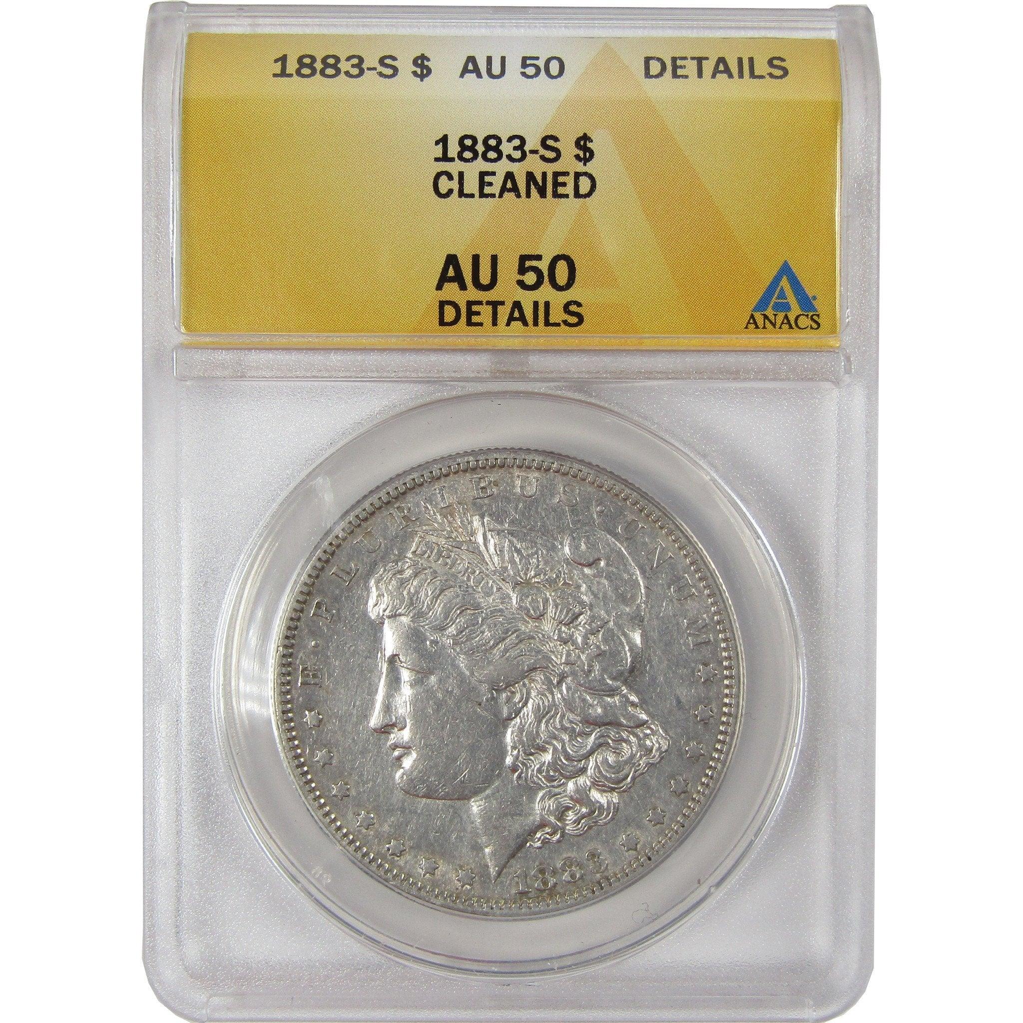1883 S Morgan Dollar AU 50 Details ANACS 90% Silver SKU:CPC1163 - Morgan coin - Morgan silver dollar - Morgan silver dollar for sale - Profile Coins &amp; Collectibles