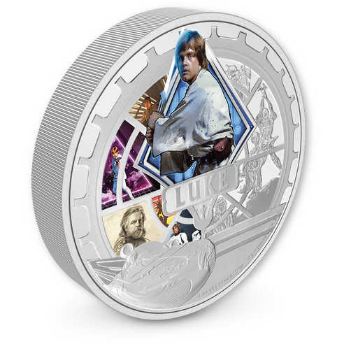 Star Wars Luke Skywalker 3 oz .999 Silver $10 Proof COA SKU:OPC100