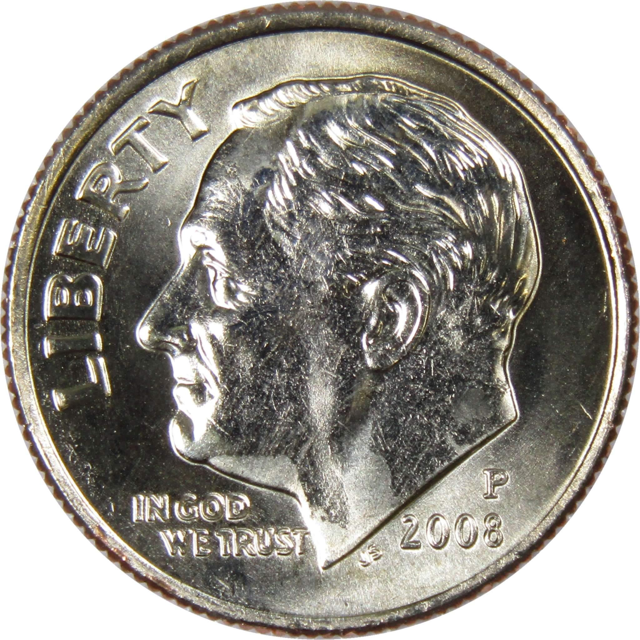 2008 P Roosevelt Dime BU Uncirculated Mint State 10c US Coin Collectible