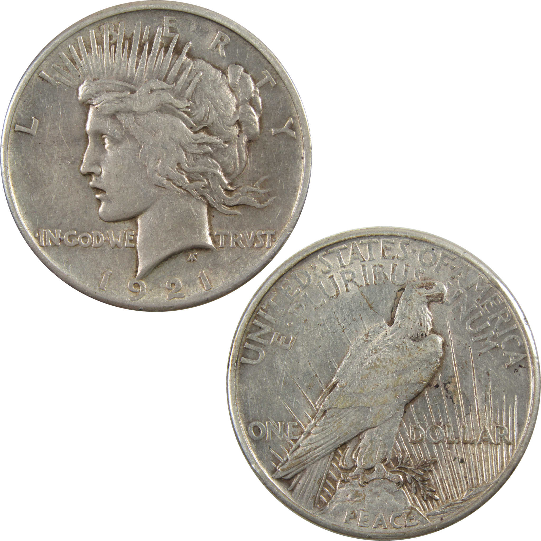 1921 High Relief Peace Dollar XF EF Extremely Fine Silver $1 SKU:I4937