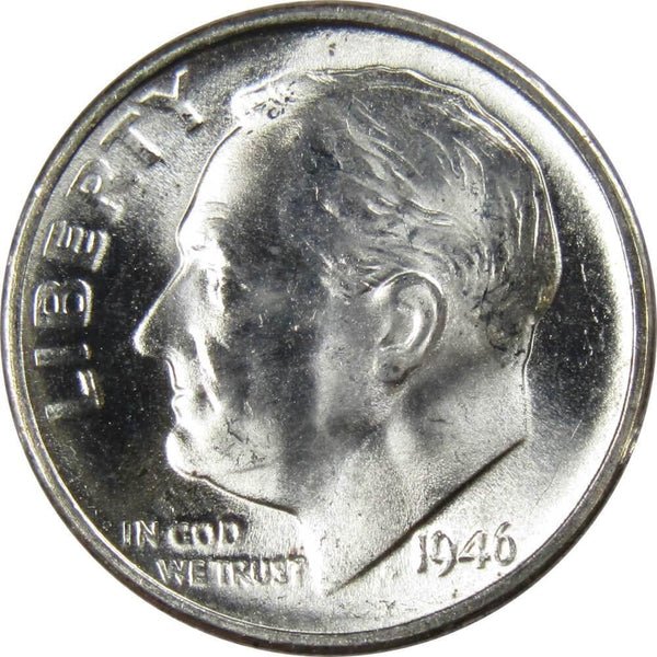 1946 S Roosevelt Dime BU Uncirculated Mint State 90% Silver 10c US Coin - Roosevelt coin - Profile Coins &amp; Collectibles