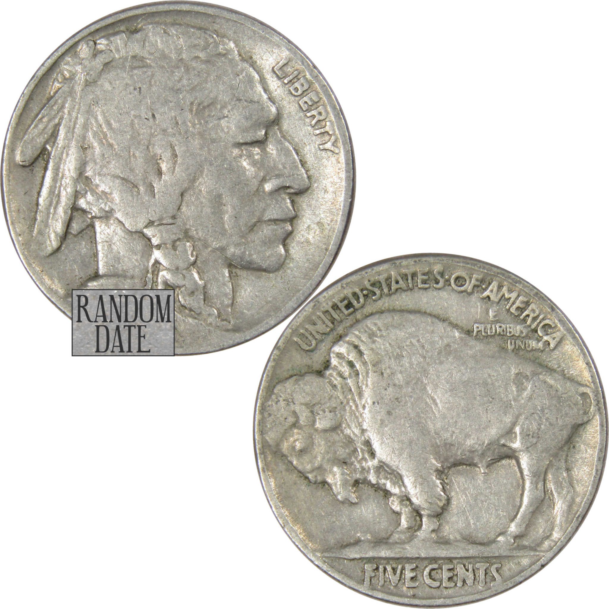 Indian Head Buffalo Nickel 5 Cent Piece F Fine Random Date 5c US Coin