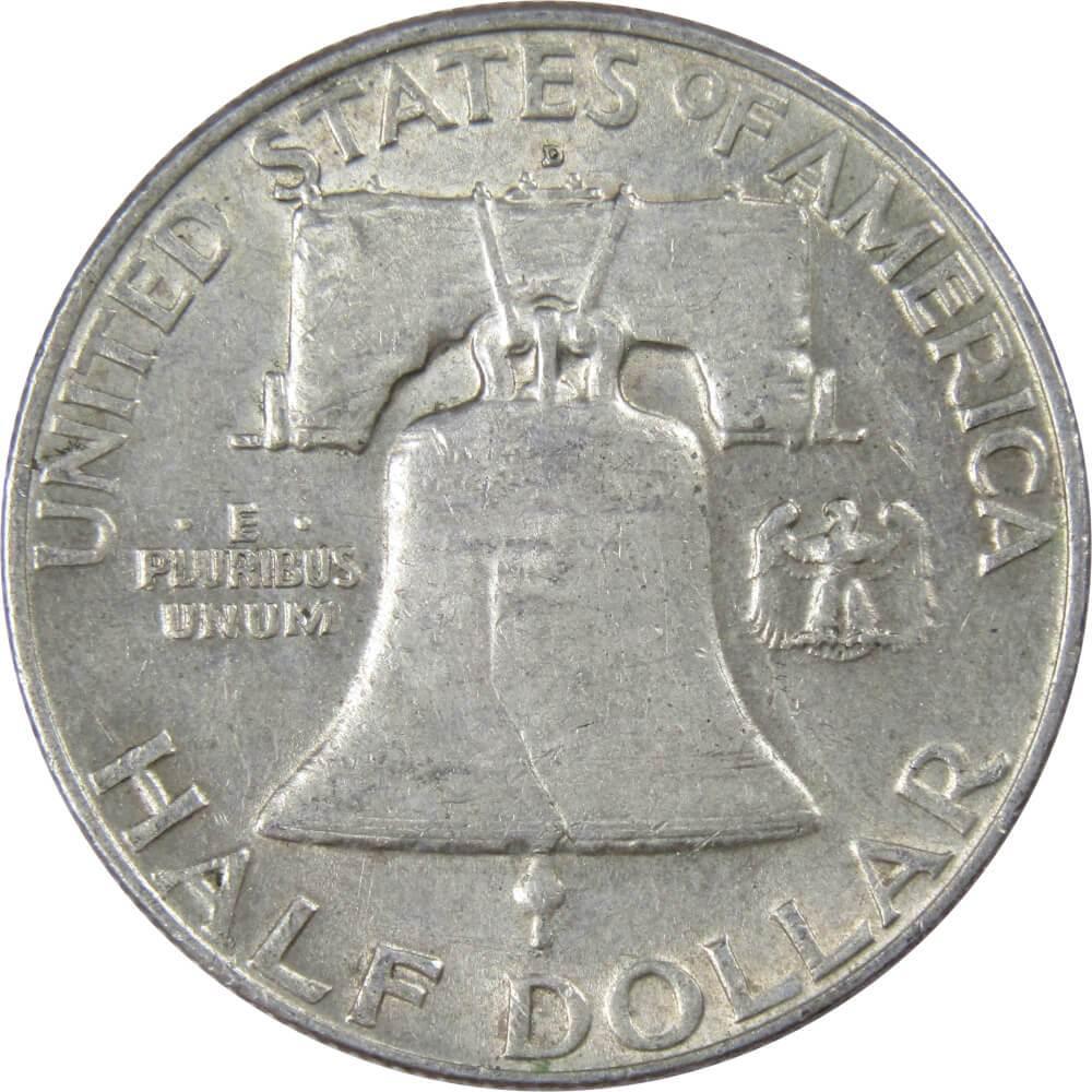 1959 D Franklin Half Dollar XF EF Extremely Fine 90% Silver 50c US Coin