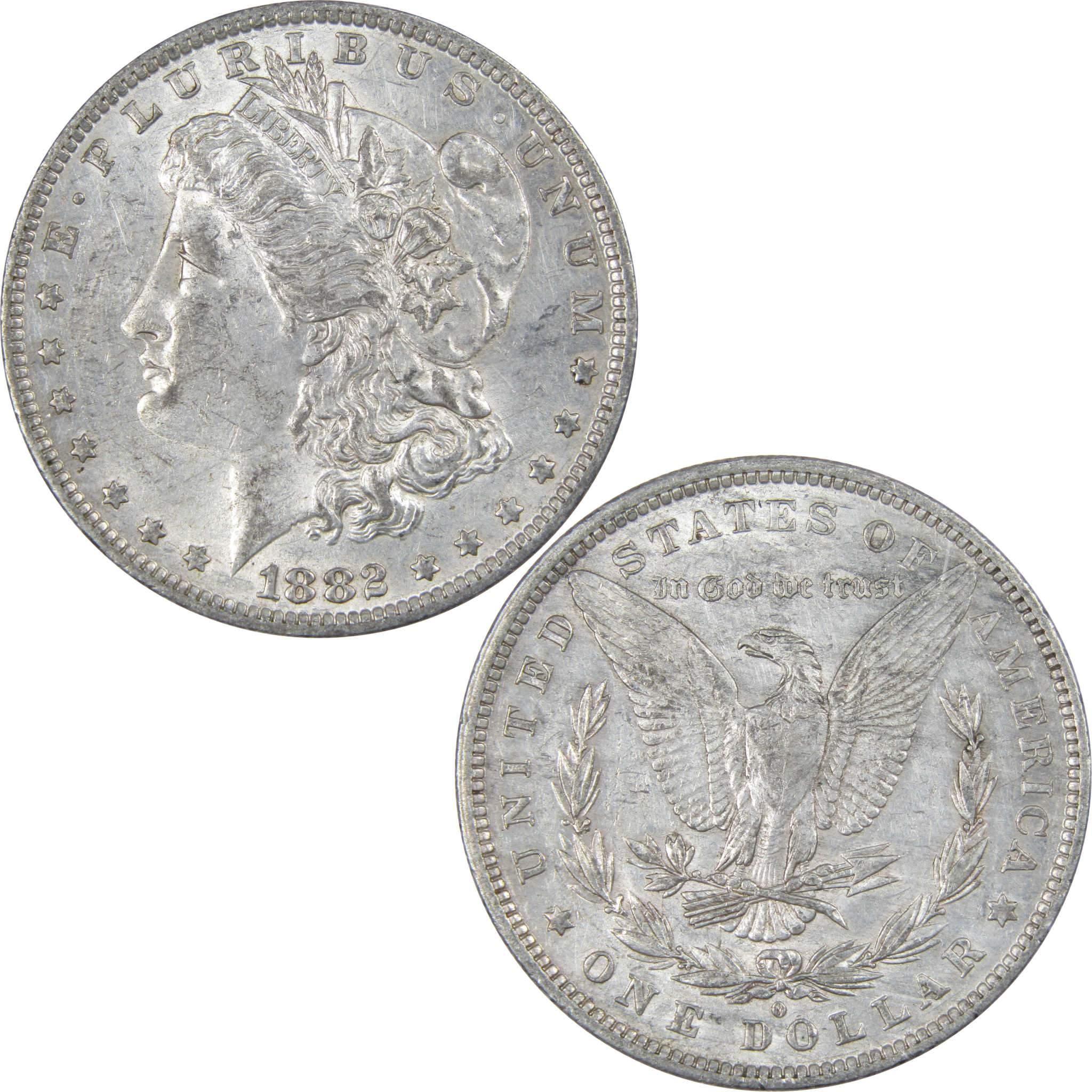 1882 O/S Morgan Dollar AU About Uncirculated 90% Silver SKU:IPC3674 - Morgan coin - Morgan silver dollar - Morgan silver dollar for sale - Profile Coins &amp; Collectibles