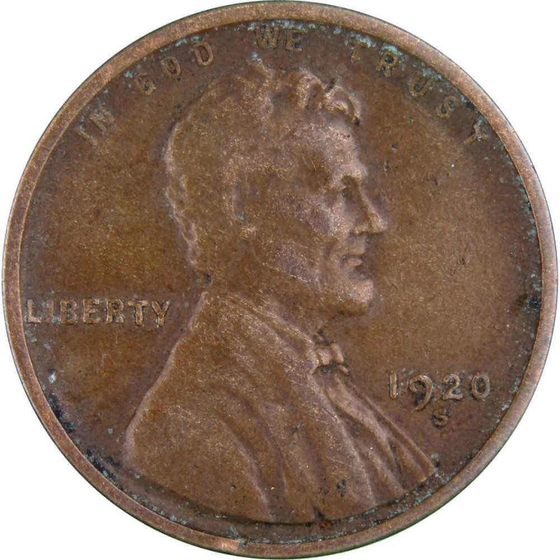 1920 S Lincoln Wheat Cent VF Very Fine Bronze Penny 1c Coin Collectible - Lincoln Cent - Profile Coins &amp; Collectibles