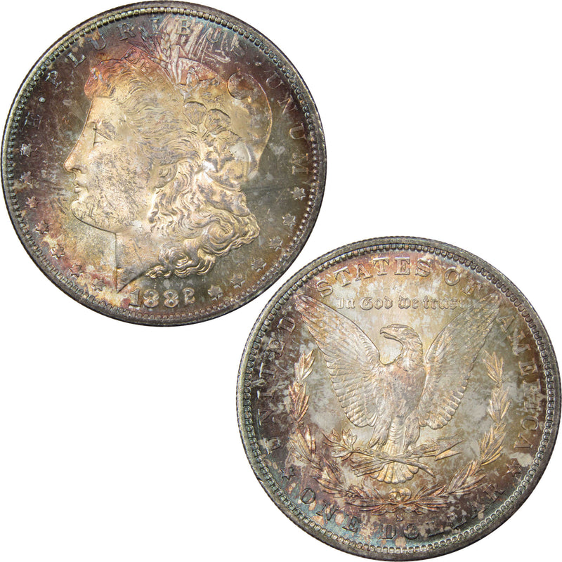 1882 S Morgan Dollar BU Choice Uncirculated Silver Toned SKU:I1267