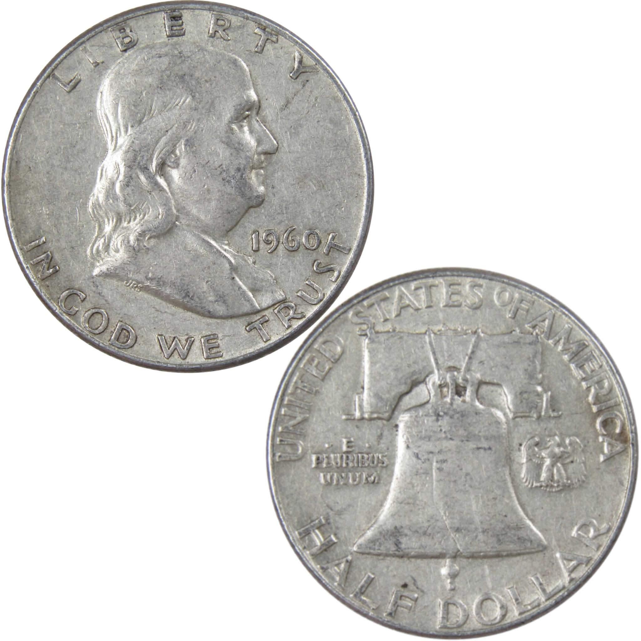 1960 Franklin Half Dollar VF Very Fine 90% Silver 50c US Coin Collectible