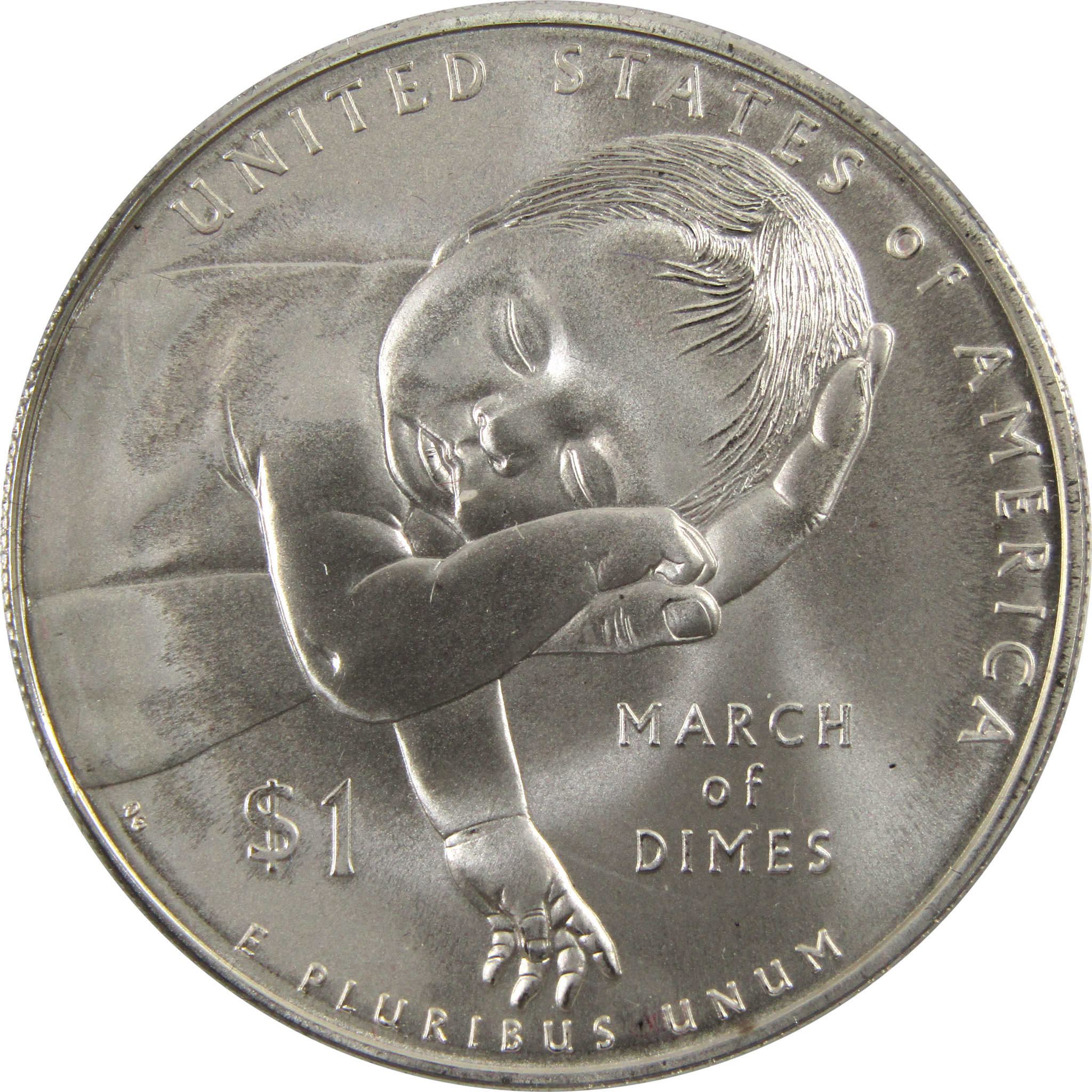 March of Dimes Dollar 2015 P Uncirculated Silver $1 Coin SKU:CPC2698