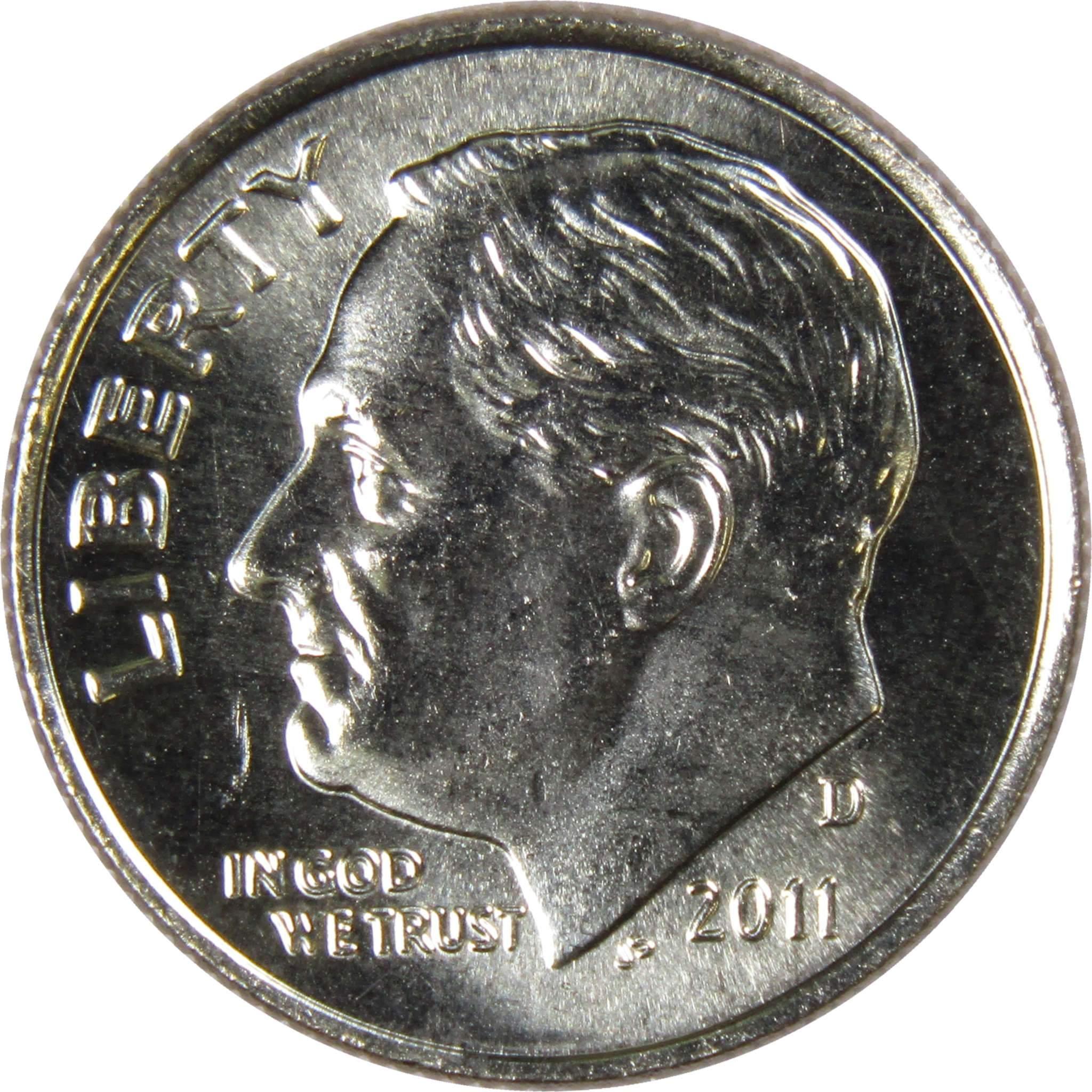 2011 D Roosevelt Dime BU Uncirculated Mint State 10c US Coin Collectible