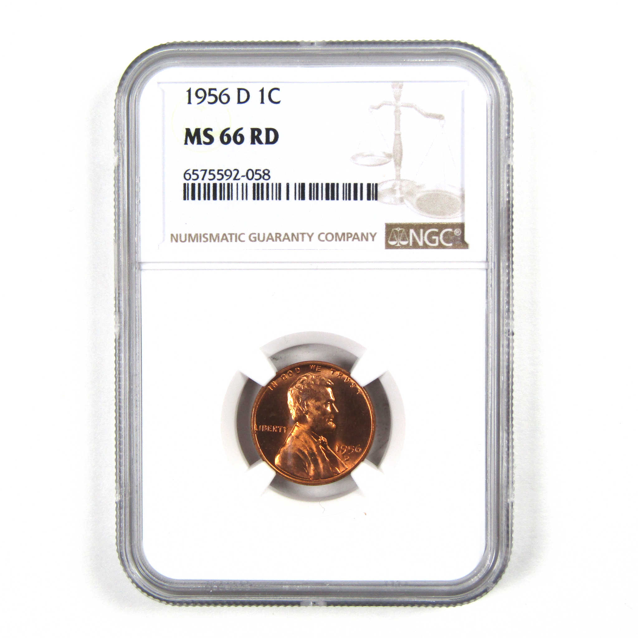 1956 D Lincoln Wheat Cent MS 66 RD NGC Penny Uncirculated SKU:I3650