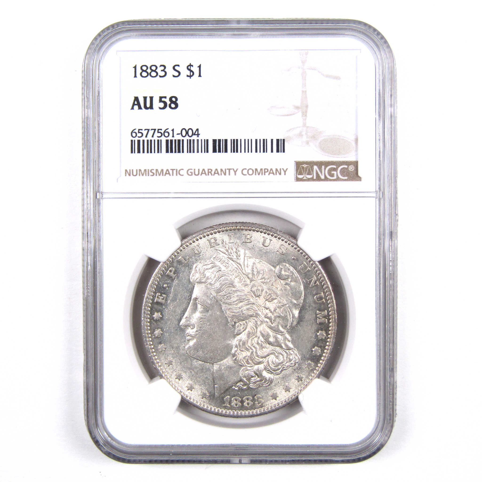 1883 S Morgan Dollar AU 58 NGC 90% Silver US Coin SKU:I3027 - Morgan coin - Morgan silver dollar - Morgan silver dollar for sale - Profile Coins &amp; Collectibles