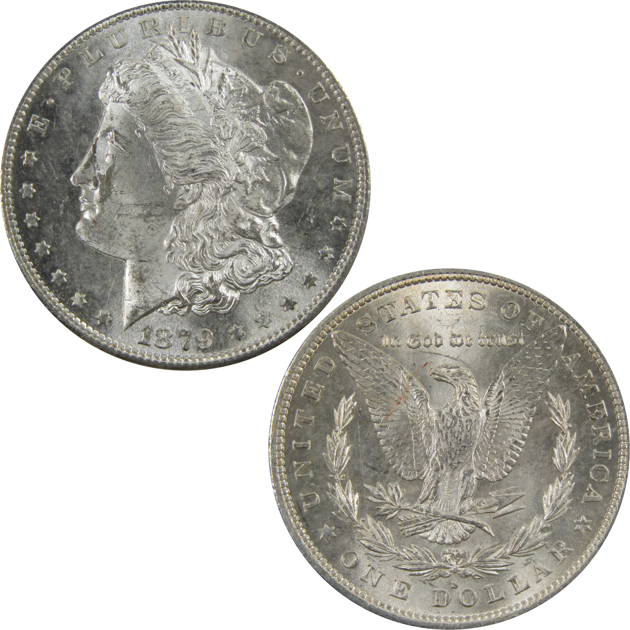 1879 S Morgan Dollar BU Uncirculated 90% Silver $1 Coin SKU:I4855 - Morgan coin - Morgan silver dollar - Morgan silver dollar for sale - Profile Coins &amp; Collectibles