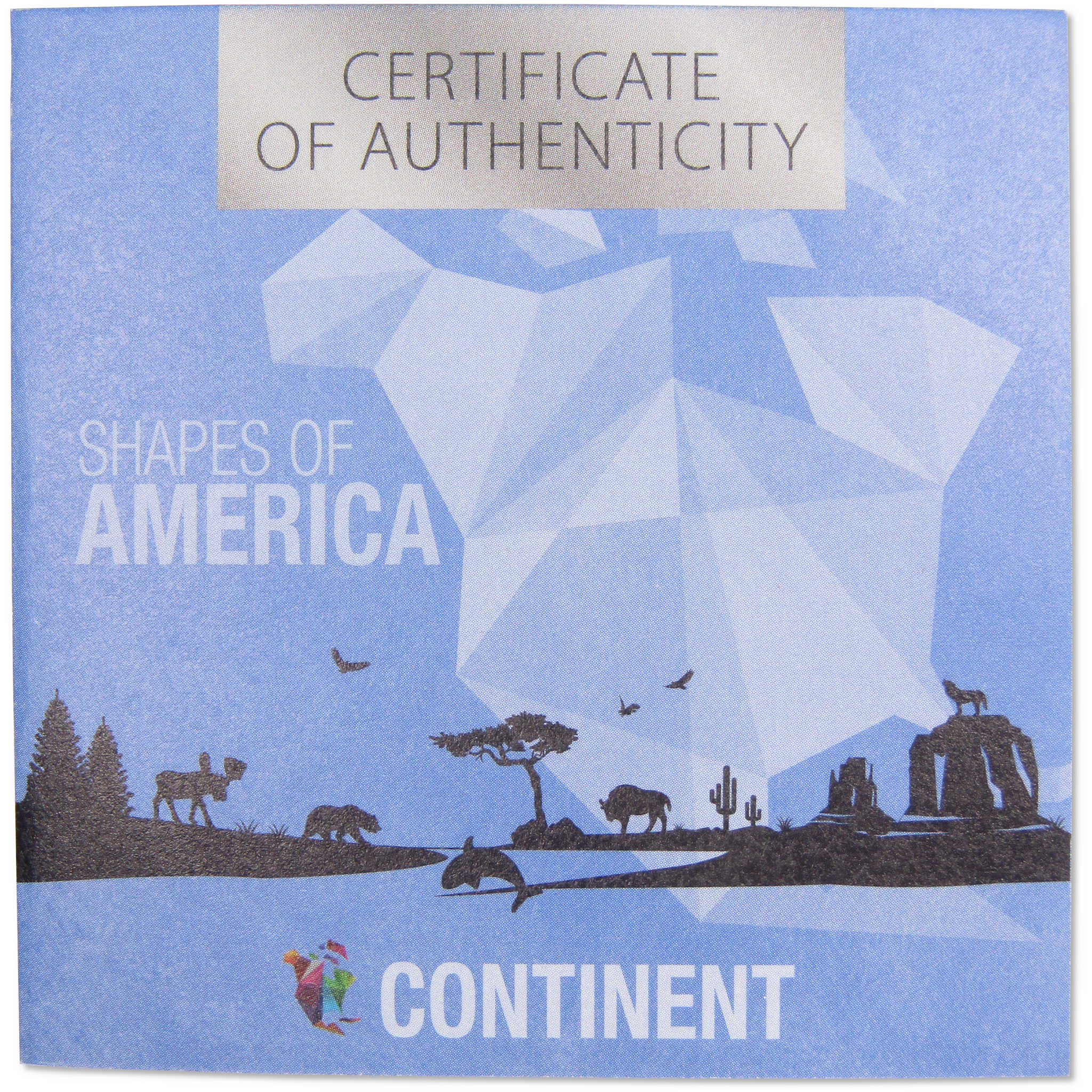 Shapes of America Continent 1 oz .999 Silver $5 Proof-Like 2020 Barbados COA