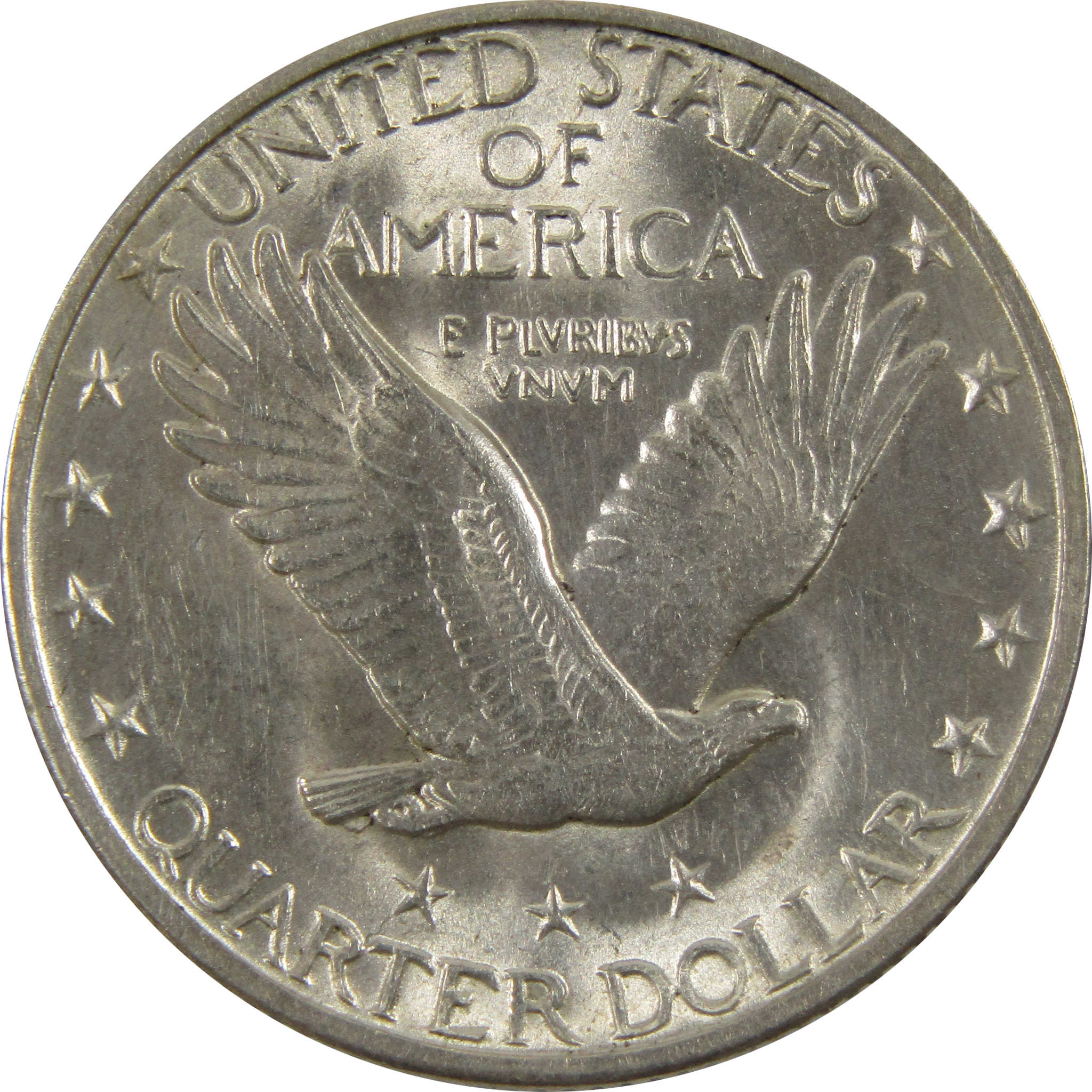 1918 D Standing Liberty Quarter Choice About Unc 90% Silver SKU:I7732