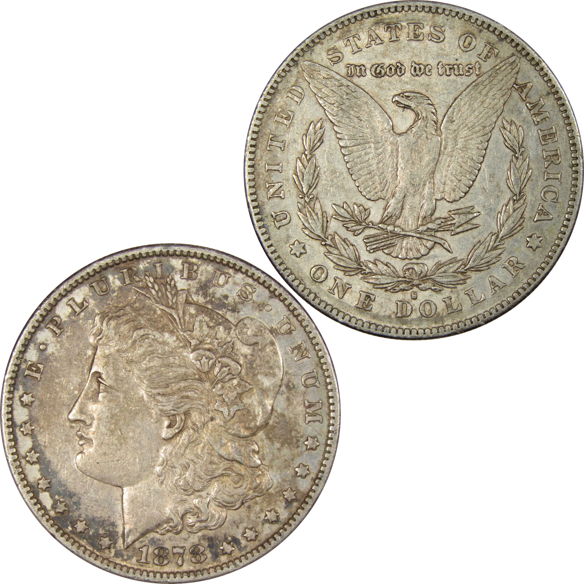 1878 S Morgan Dollar XF EF Extremely Fine 90% Silver SKU:IPC8299 - Morgan coin - Morgan silver dollar - Morgan silver dollar for sale - Profile Coins &amp; Collectibles