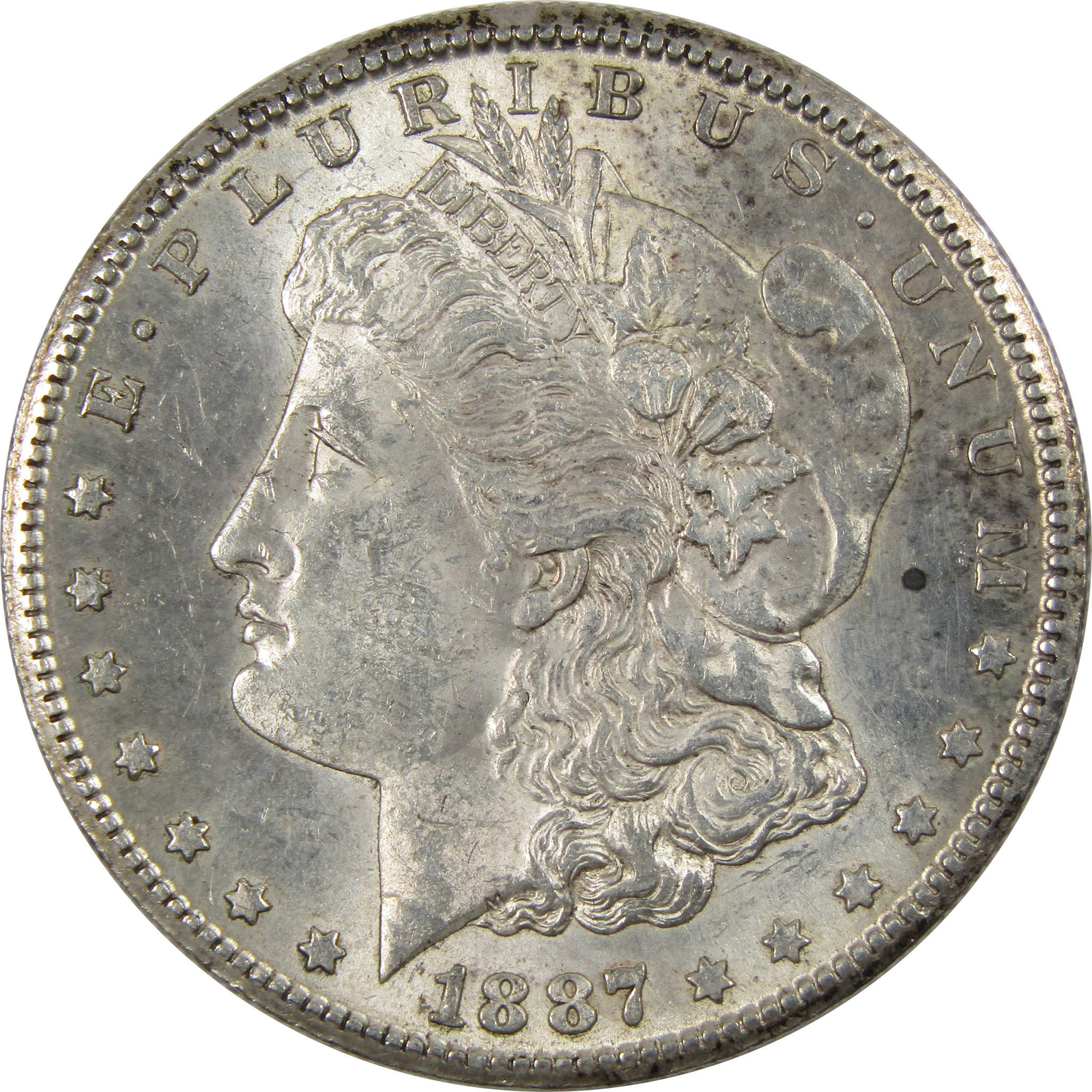 1887 S Morgan Dollar Borderline Uncirculated 90% Silver $1 SKU:I7380 - Morgan coin - Morgan silver dollar - Morgan silver dollar for sale - Profile Coins &amp; Collectibles