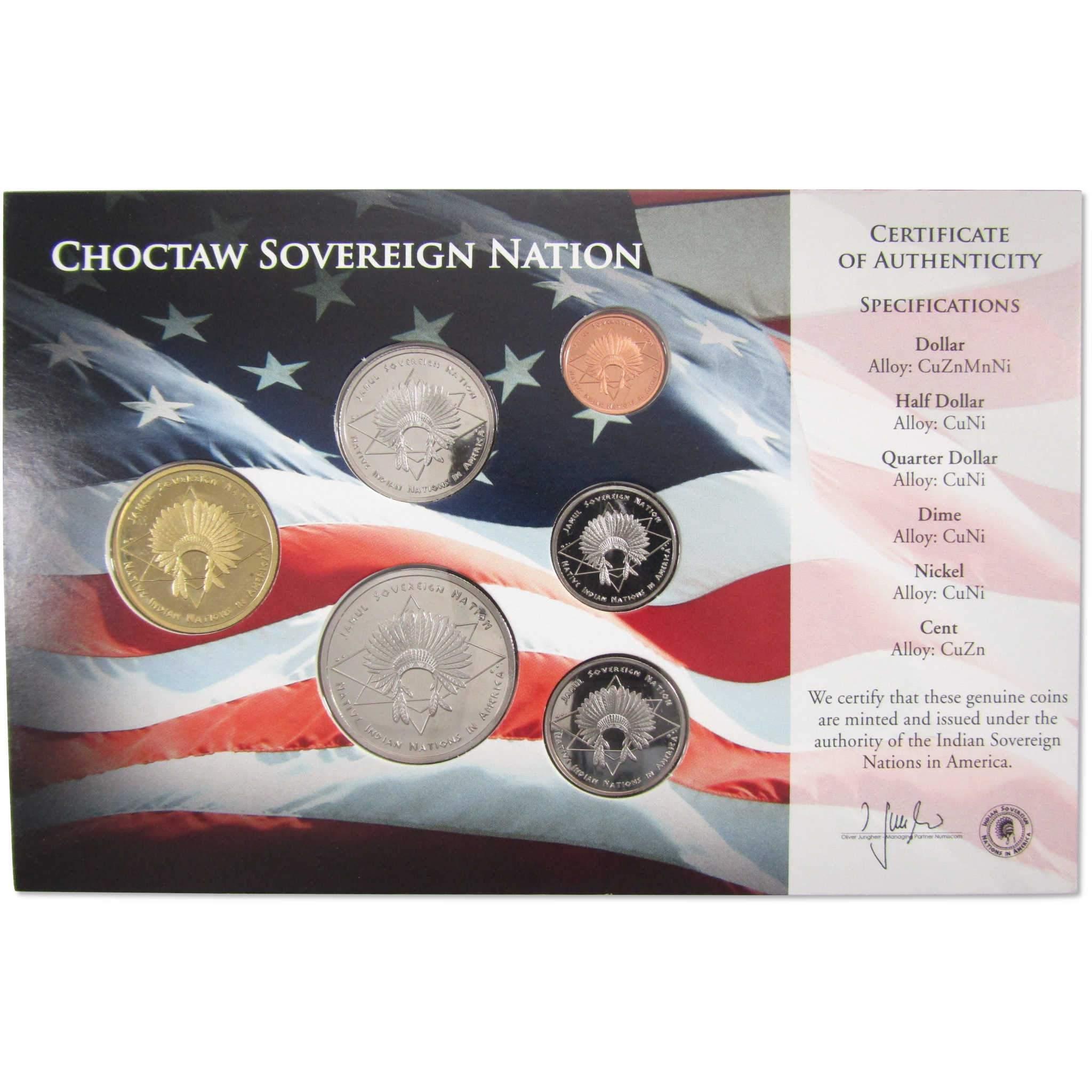 2018 Jamul Native American Choctaw Sovereign Nation Uncirculated Set Collectible