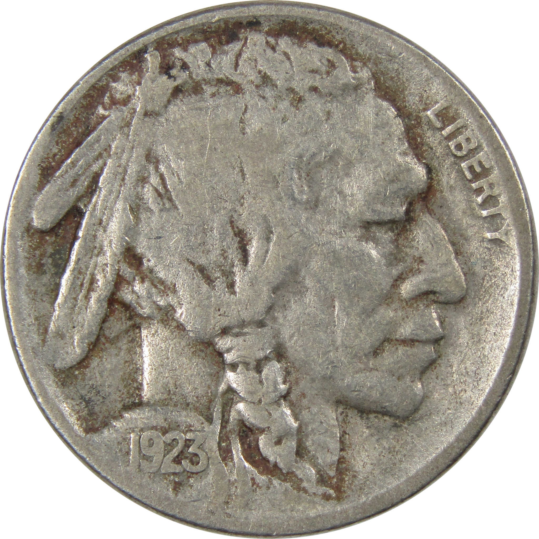 1923 S Indian Head Buffalo Nickel VF Very Fine 5c SKU:IPC6021
