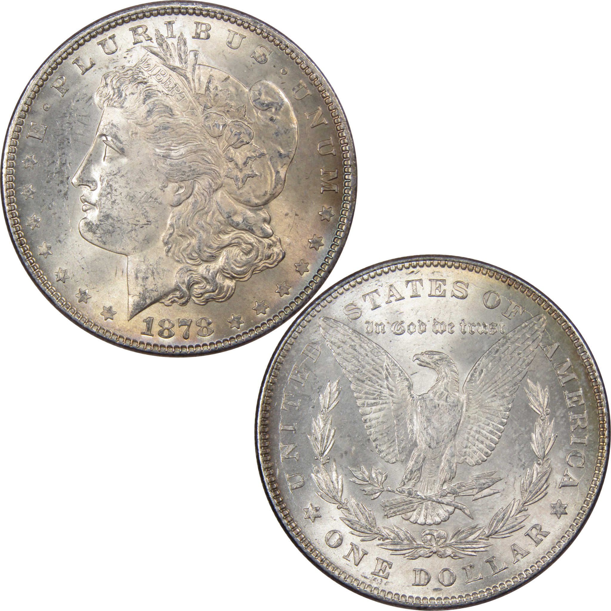 1878 7TF Rev 78 Morgan Dollar BU Uncirculated Silver Toned SKU:I1006