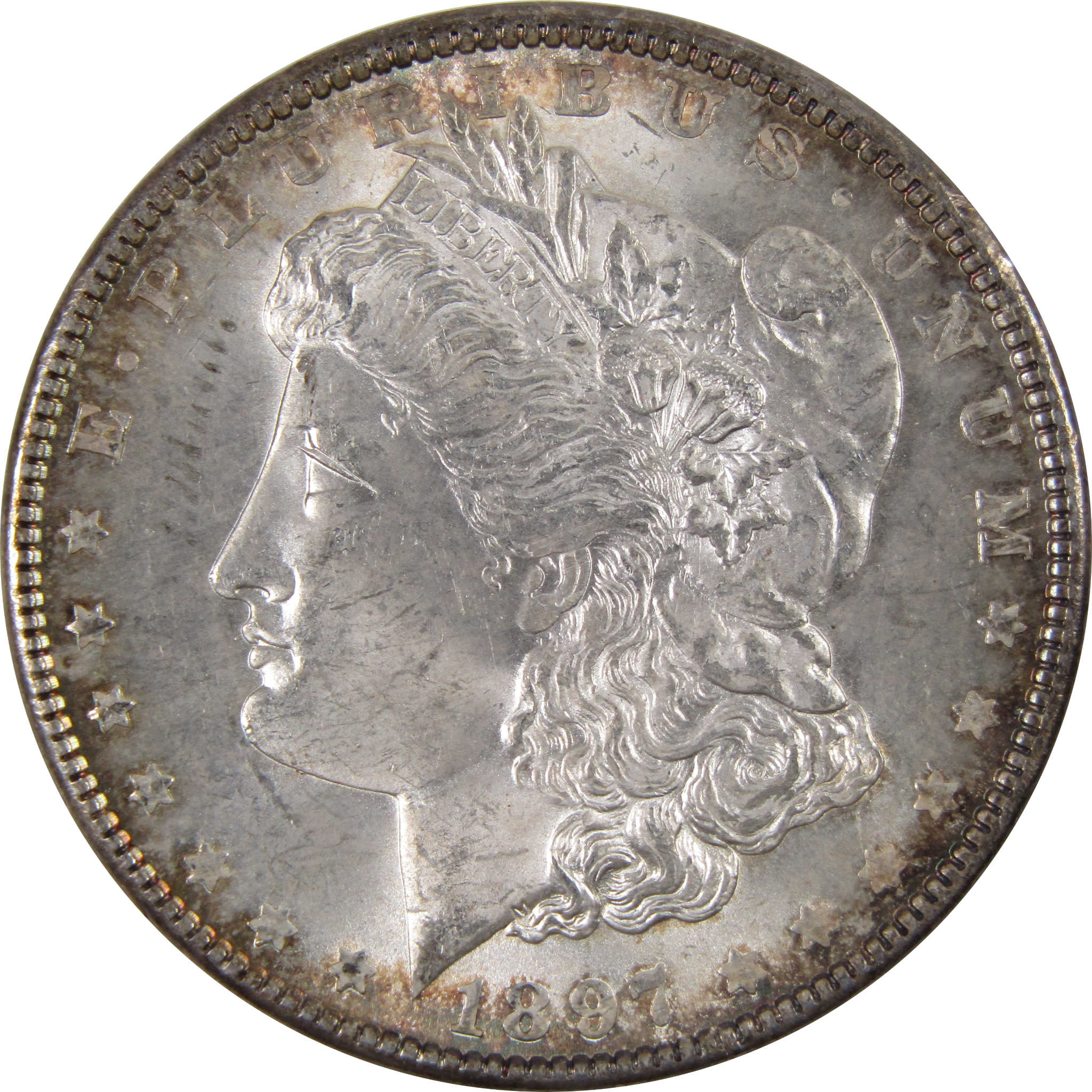 1897 Morgan Dollar BU Choice Uncirculated Mint State Silver SKU:I2796 - Morgan coin - Morgan silver dollar - Morgan silver dollar for sale - Profile Coins &amp; Collectibles