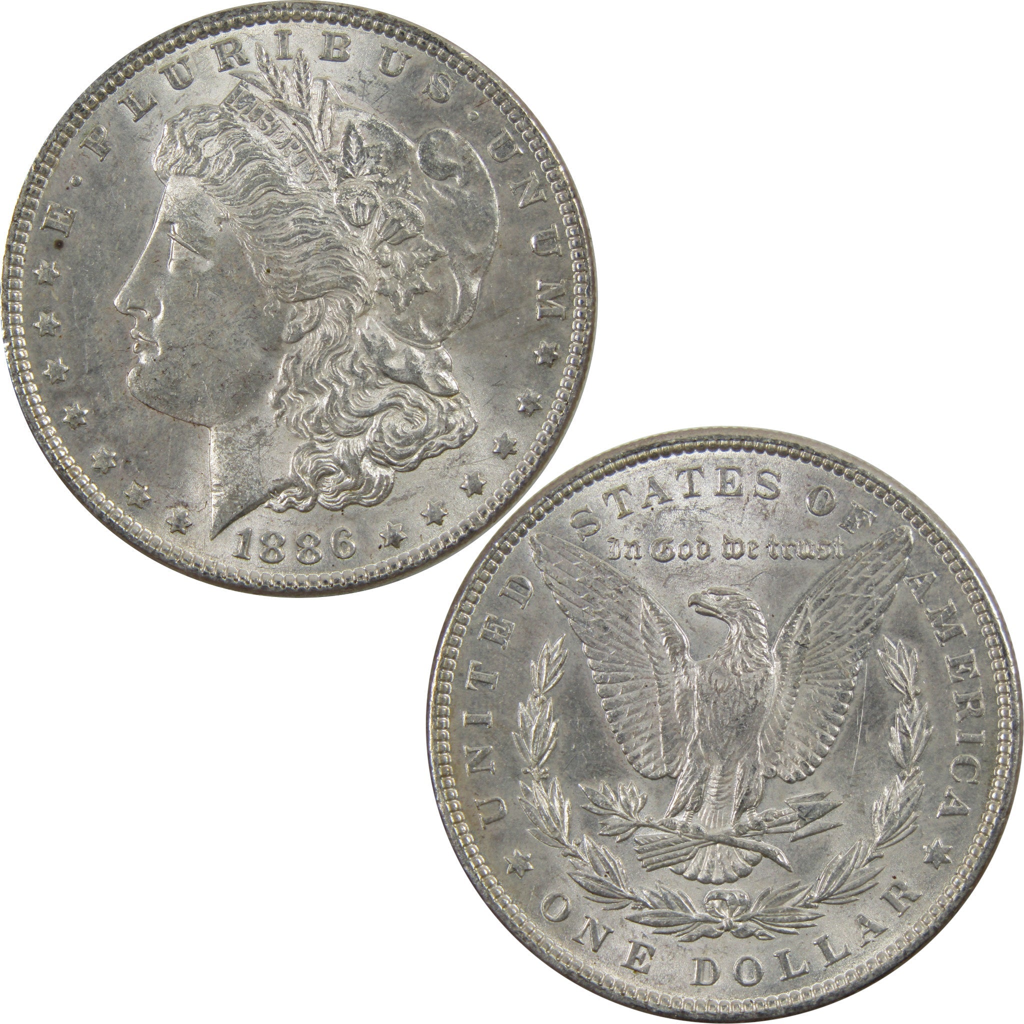 1886 Morgan Dollar AU About Uncirculated 90% Silver $1 Coin SKU:I5467 - Morgan coin - Morgan silver dollar - Morgan silver dollar for sale - Profile Coins &amp; Collectibles