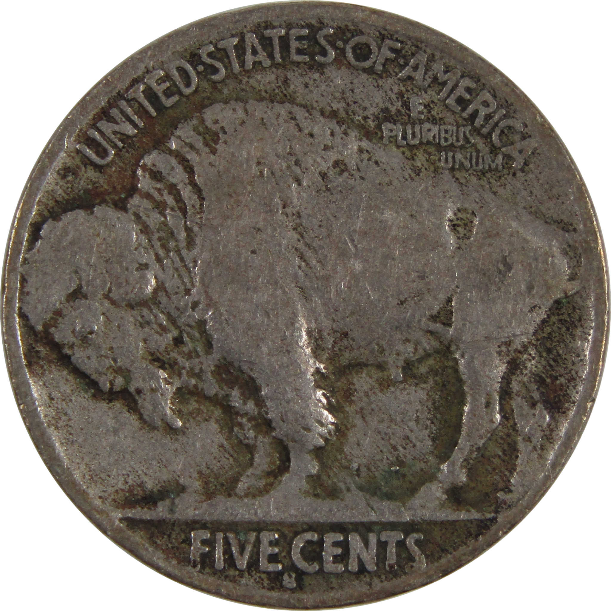 1914 S Indian Head Buffalo Nickel VG Very Good Details 5c SKU:I2742