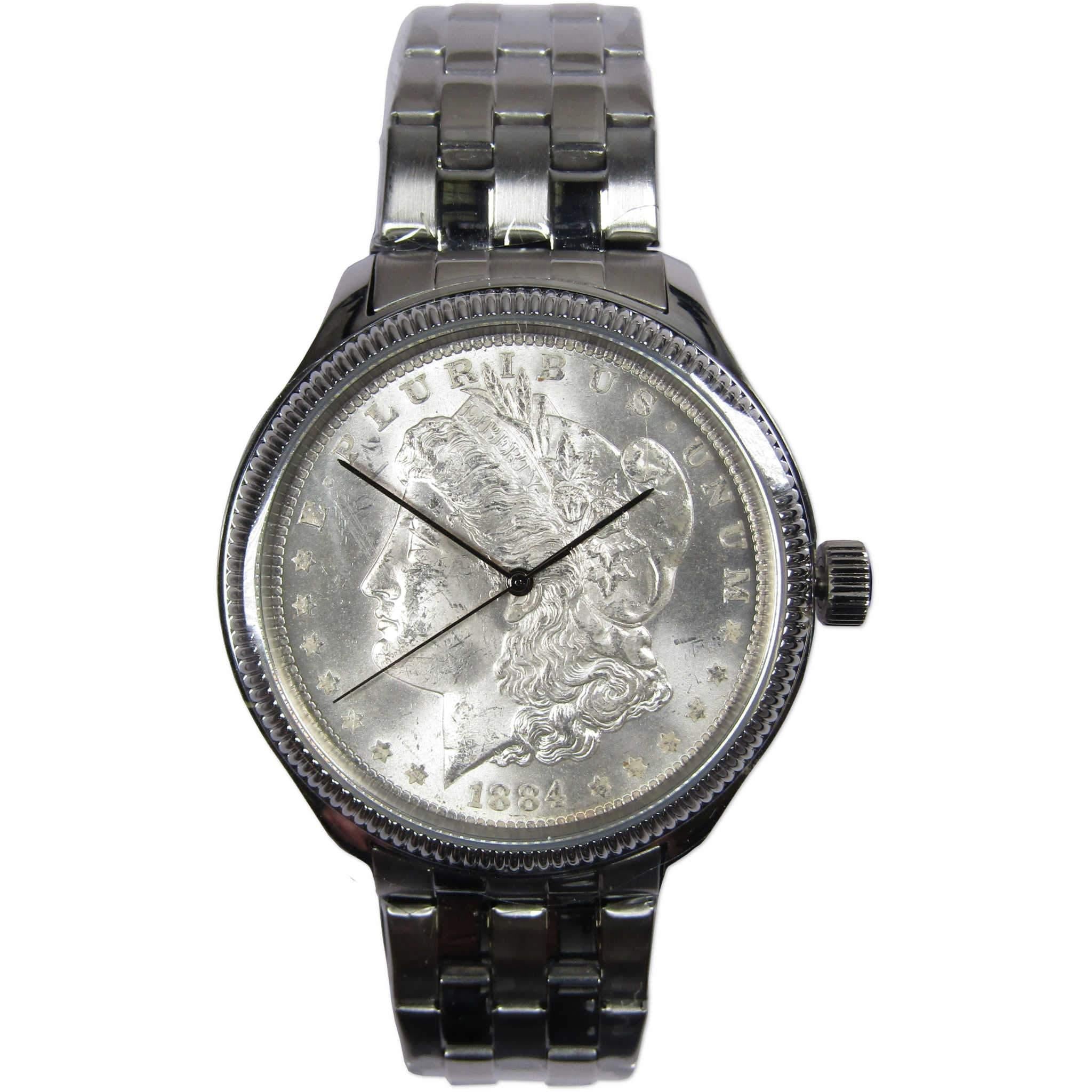 Aurista Morgan Dollar Wristwatch Timepiece Swiss Quartz Movement Stainless Steel