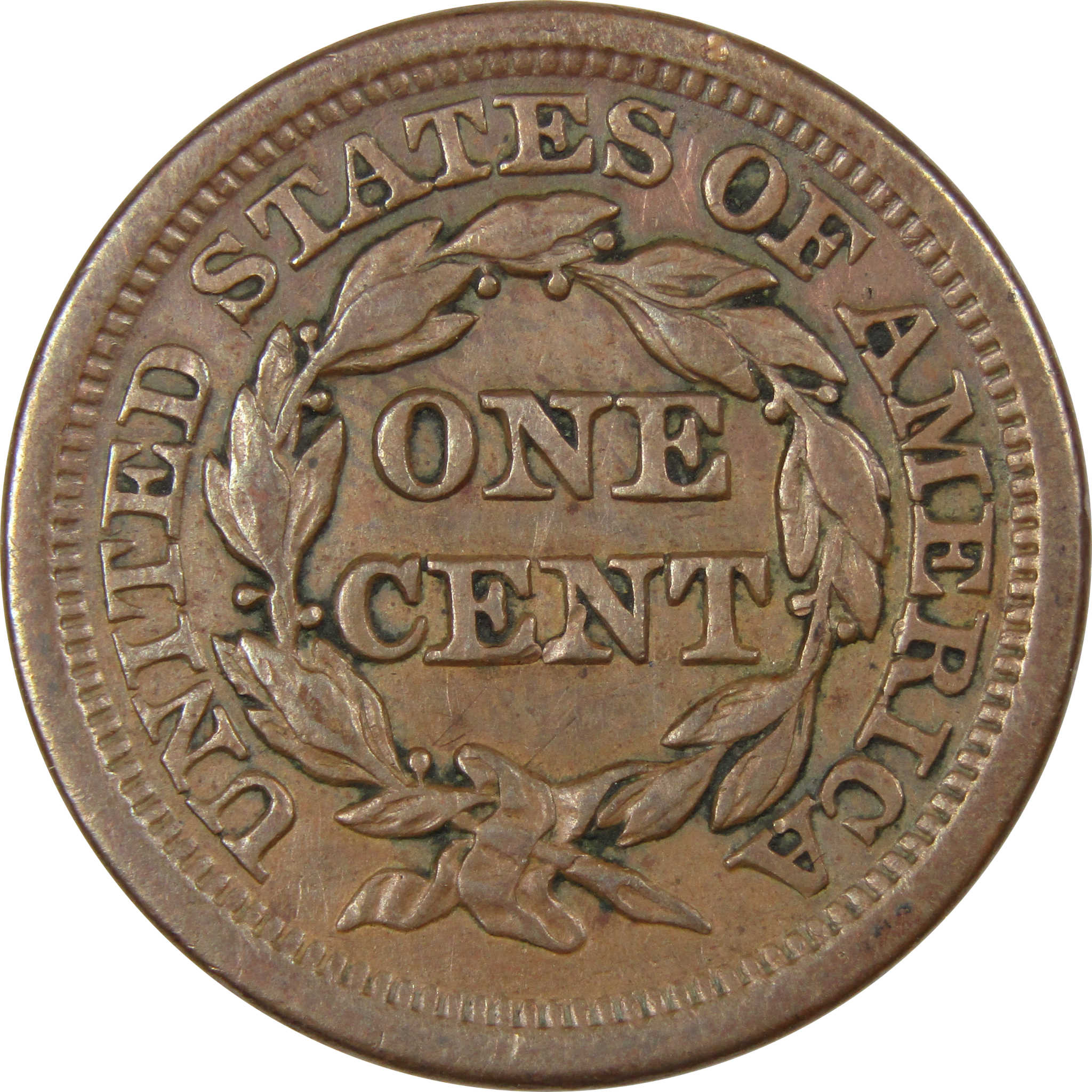 1854 Braided Hair Large Cent Extremely Fine Copper Penny SKU:IPC7266