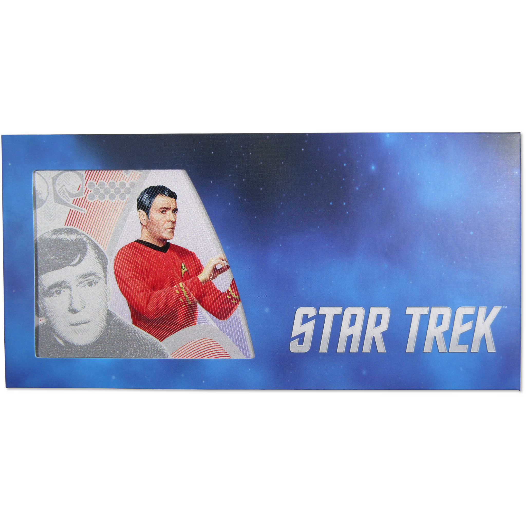 Star Trek Original Series Montgomery Scott 5g .999 Silver $1 Coin Note 2018 Niue