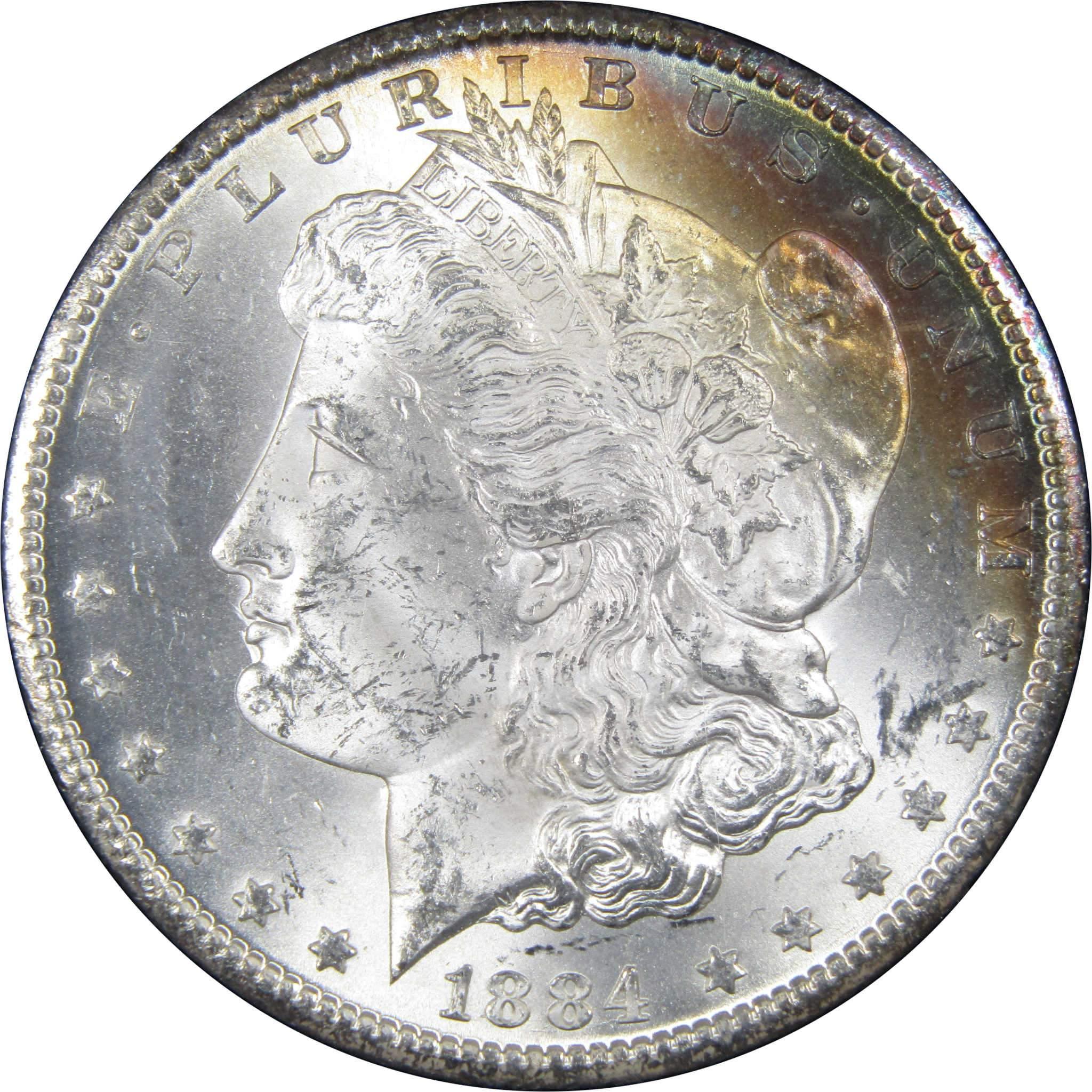 1884 CC GSA Morgan Dollar BU Uncirculated Silver $1 Toned SKU:IPC5060